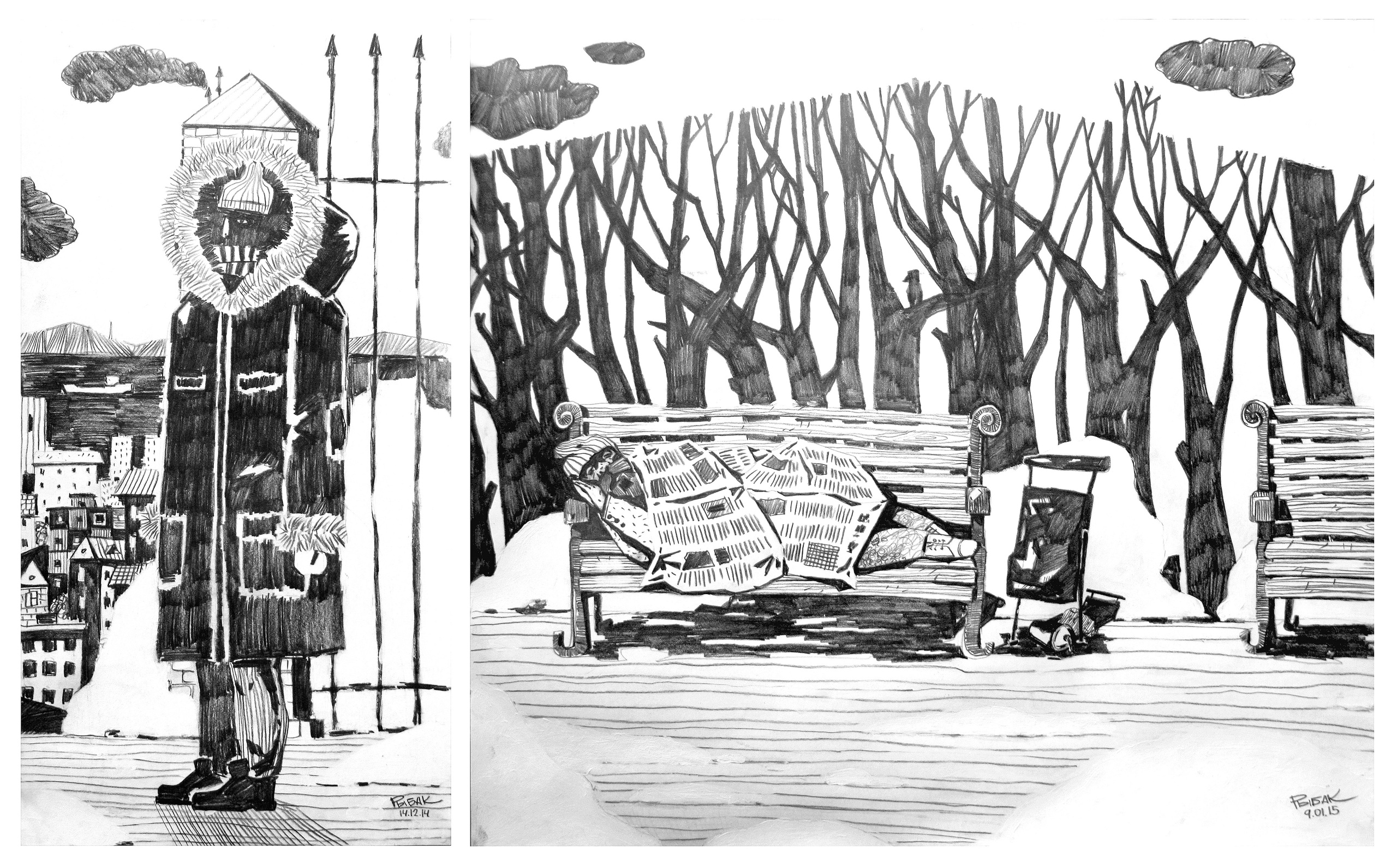 Графика 2014. Художник Рыбак Николай