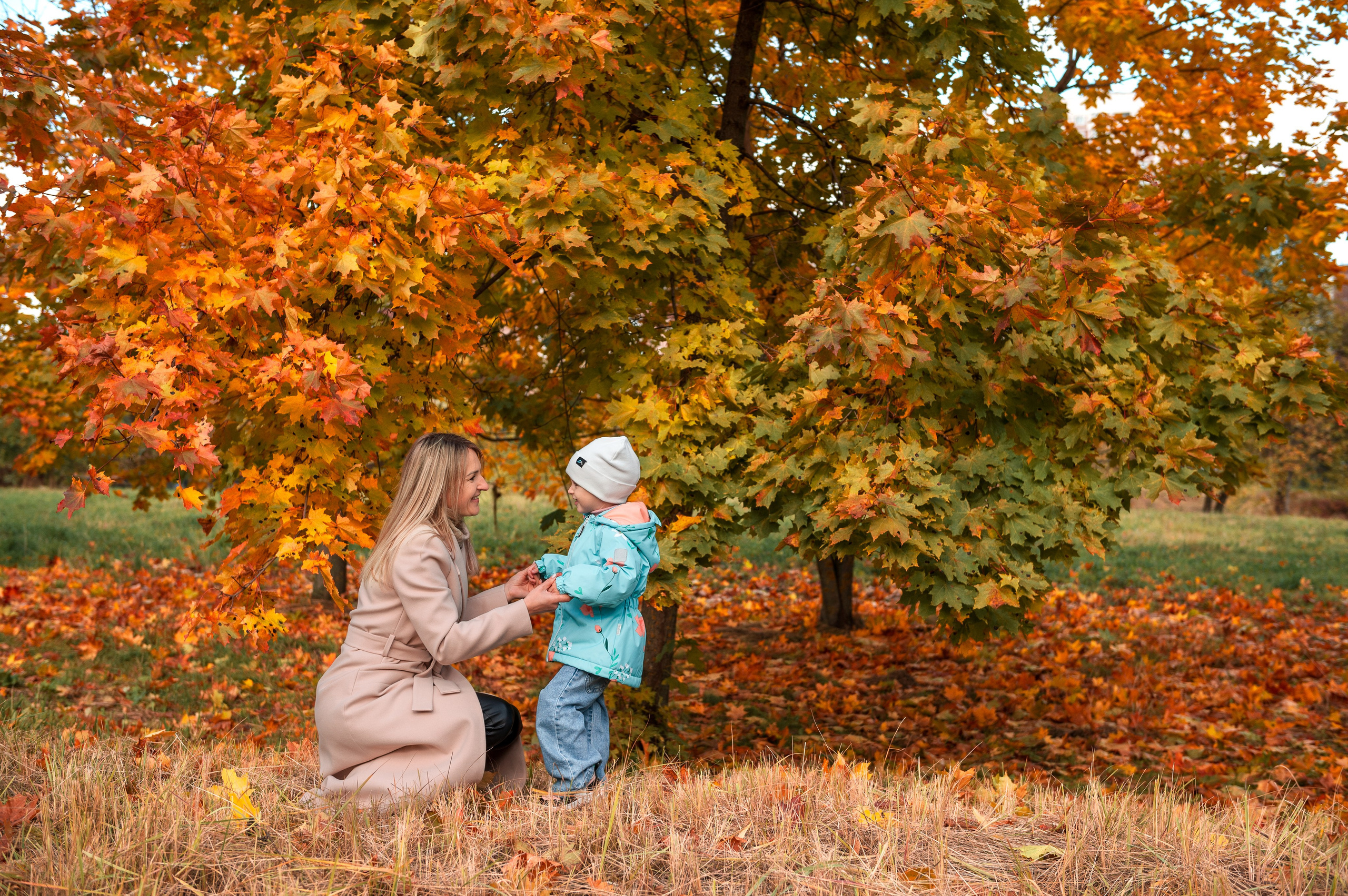 осенняя фотосессия для мамы и дочки