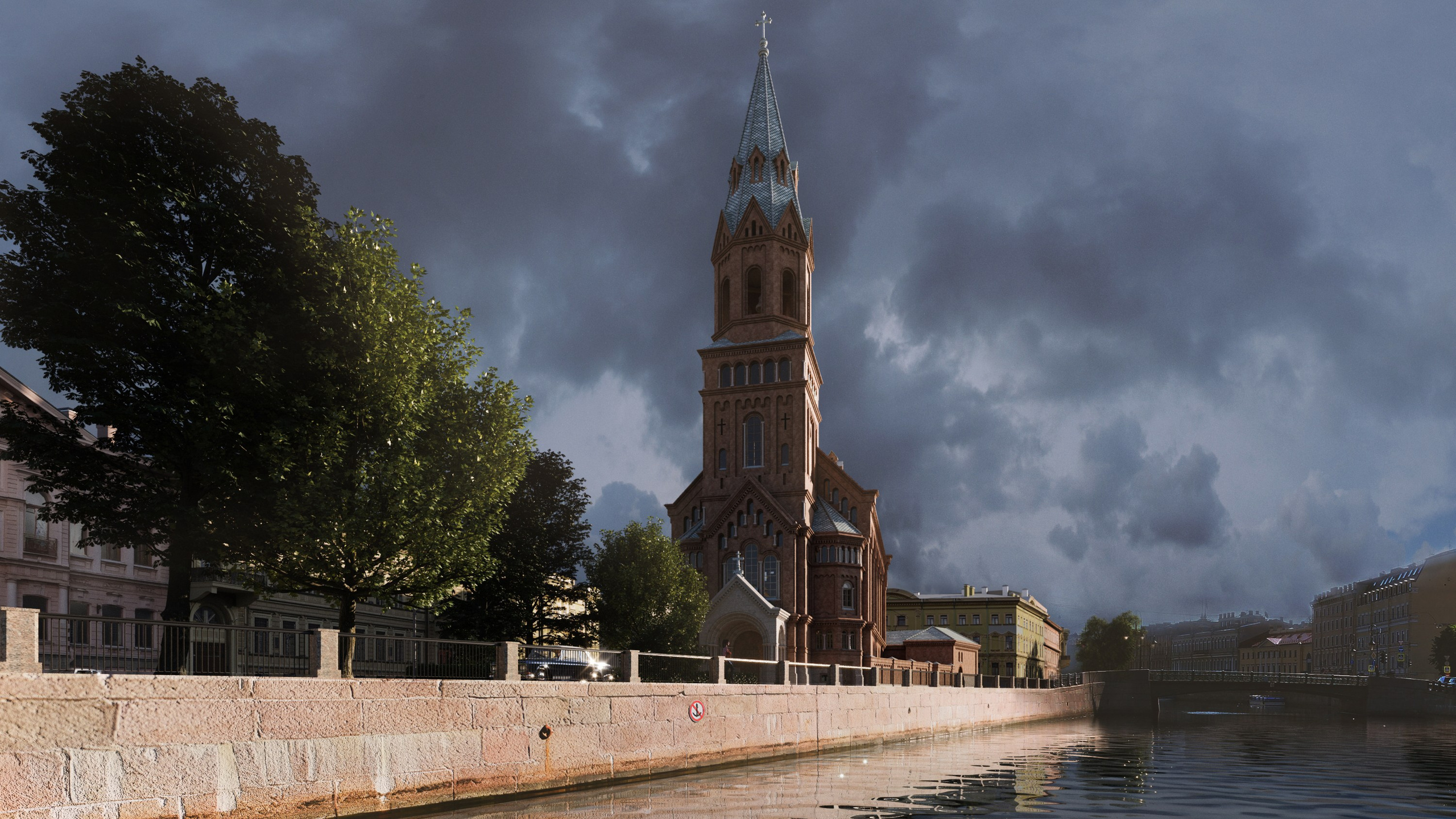 The German Reformed Church. Paintings by the artist Sergey Ratchin