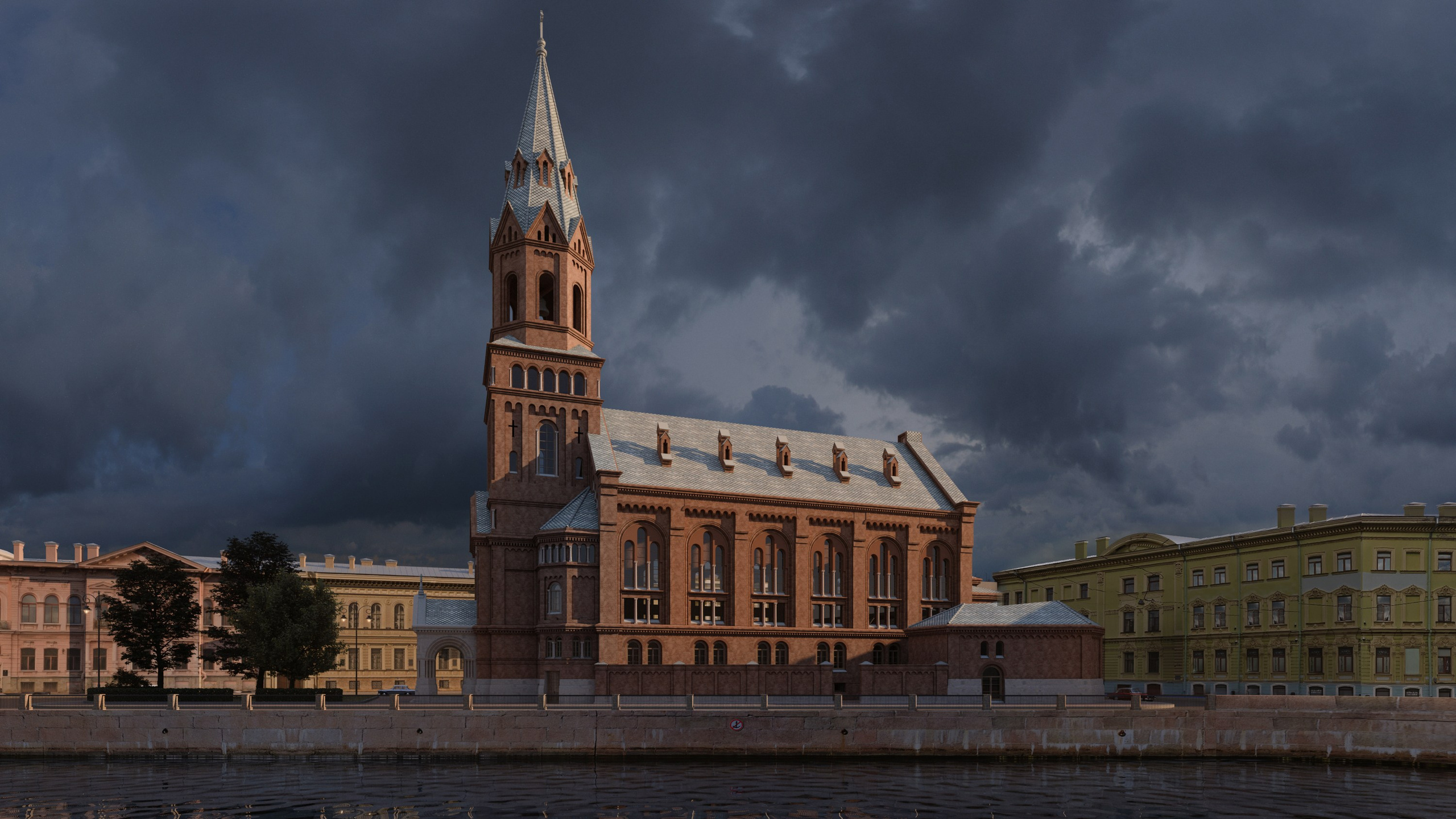 The German Reformed Church. Paintings by the artist Sergey Ratchin