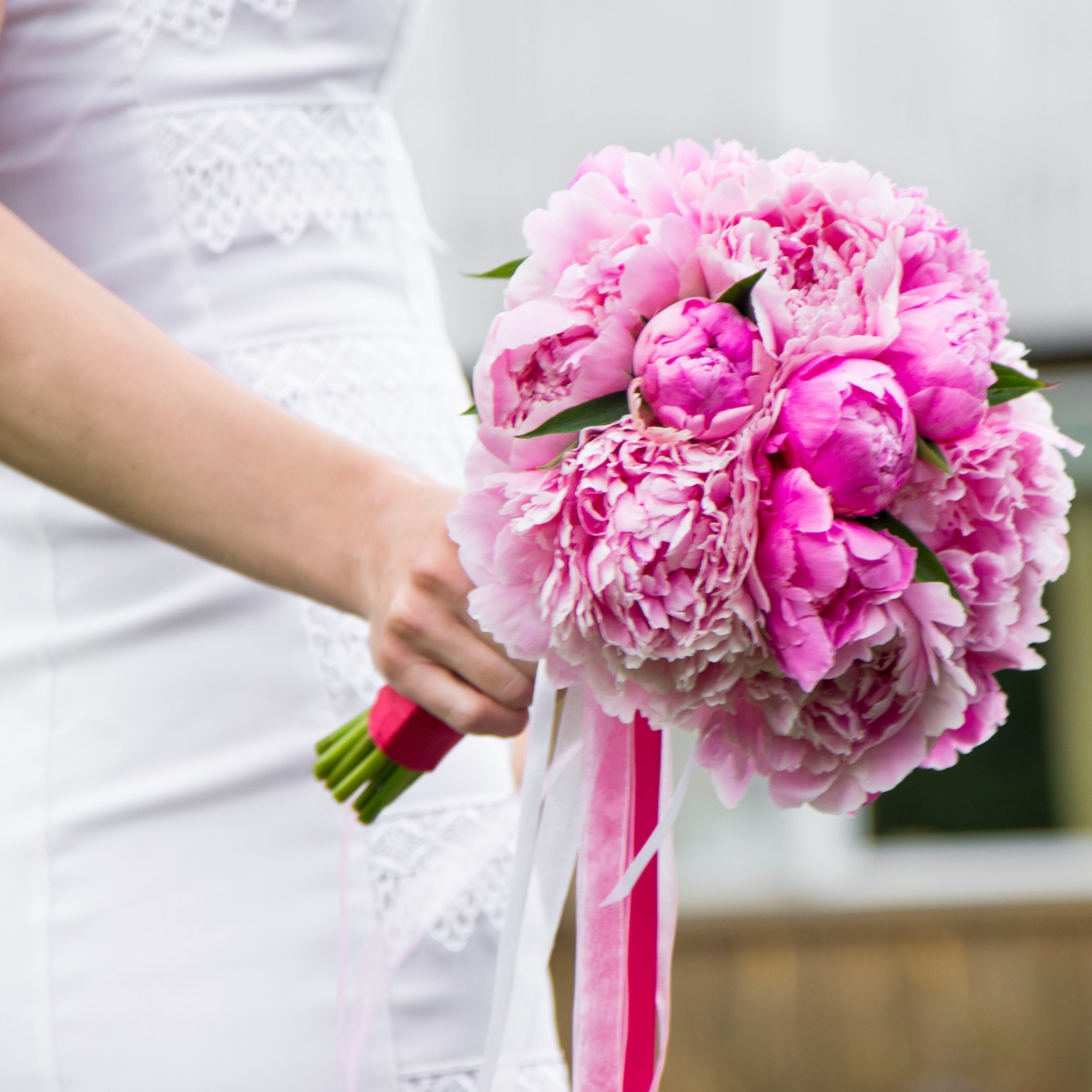 Маргарита Гладкова. Свадебный букет с пионами.