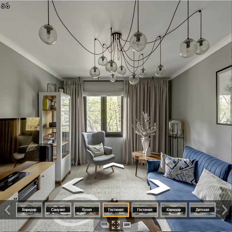 Виртуальный тур по квартире для дизайнера Ромашковой Алёны — Панорамный фотограф Кузнецов Сергей. Хештег в&nbsp;поиске: #photopixiq