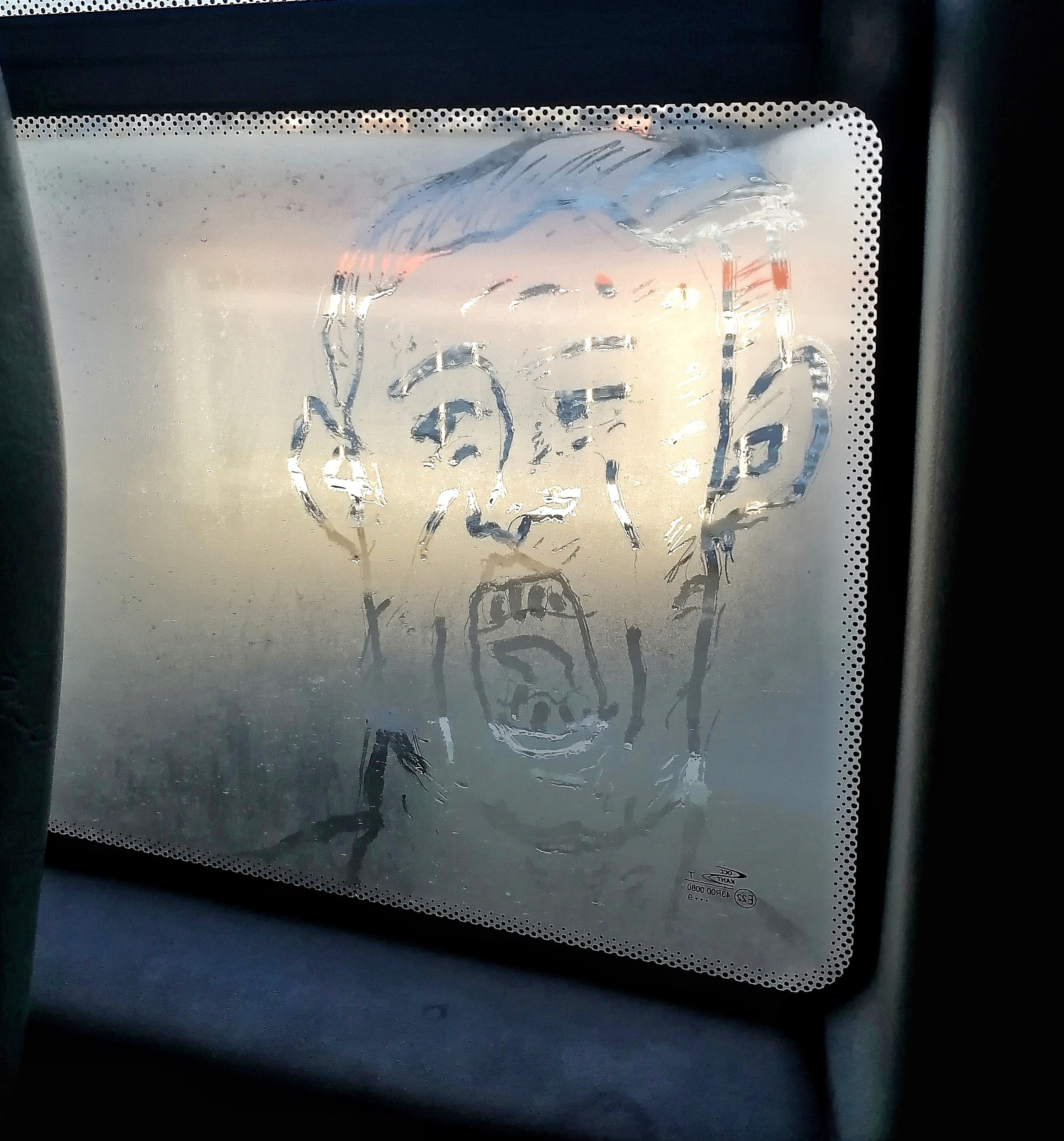 Рисункинаокнахавтобуса. Художник Рыбак Николай