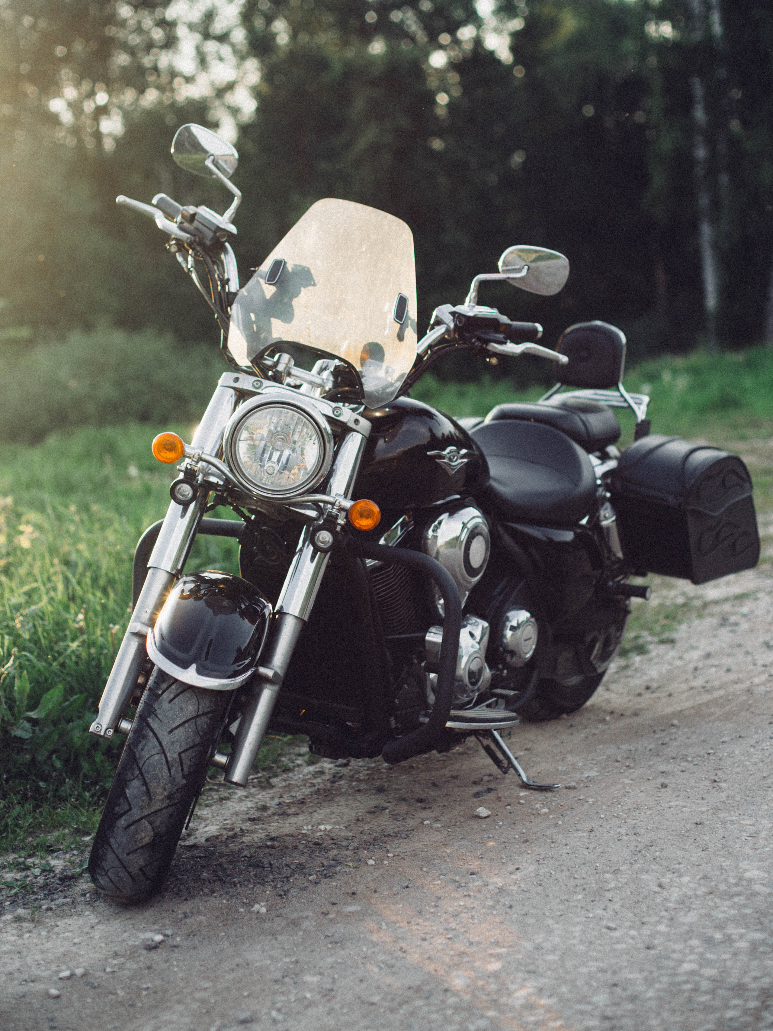 Фотосессия девушки на мотоцикле. Света Полетаева Москва