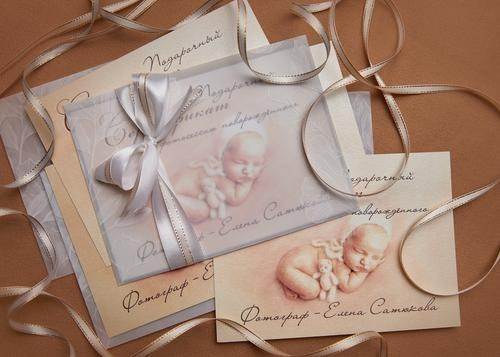 СЕРТИФИКАТ в подарок. Профессиональный фотограф новорождённых в Москве Елена Сатюкова