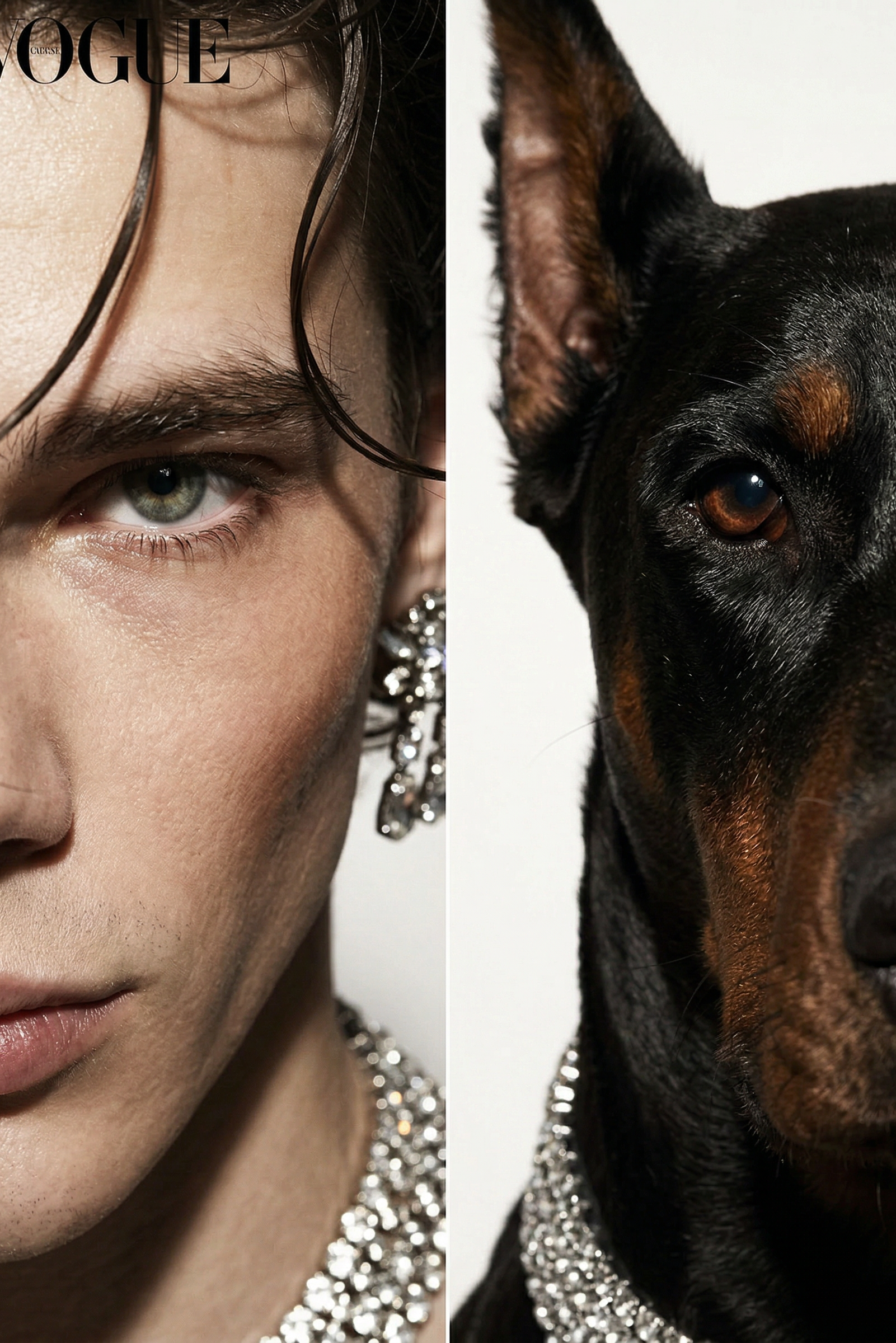 Двое — AI-эдиториал с доберманом | jl.art.ai.lab. Анна Карчмит — AI-художник. Эдиториал, нейрофотосессия и контент для fashion и beauty брендов