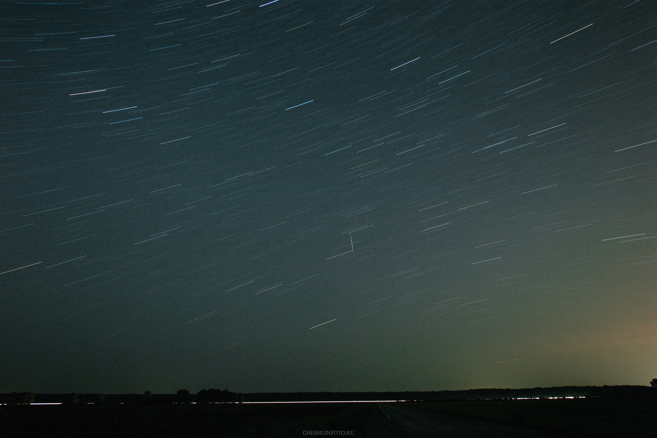 Метеорный поток Персеиды. Фотограф Александр Чешуин