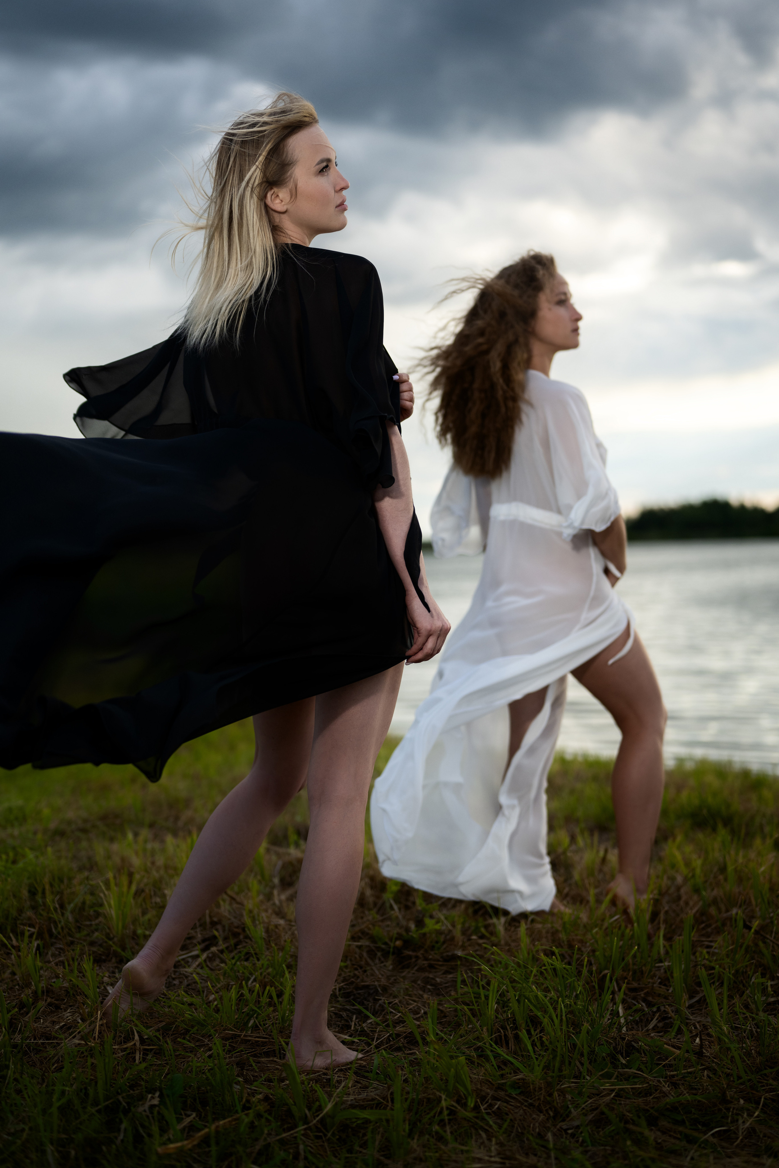 фотосессия девушек black and white