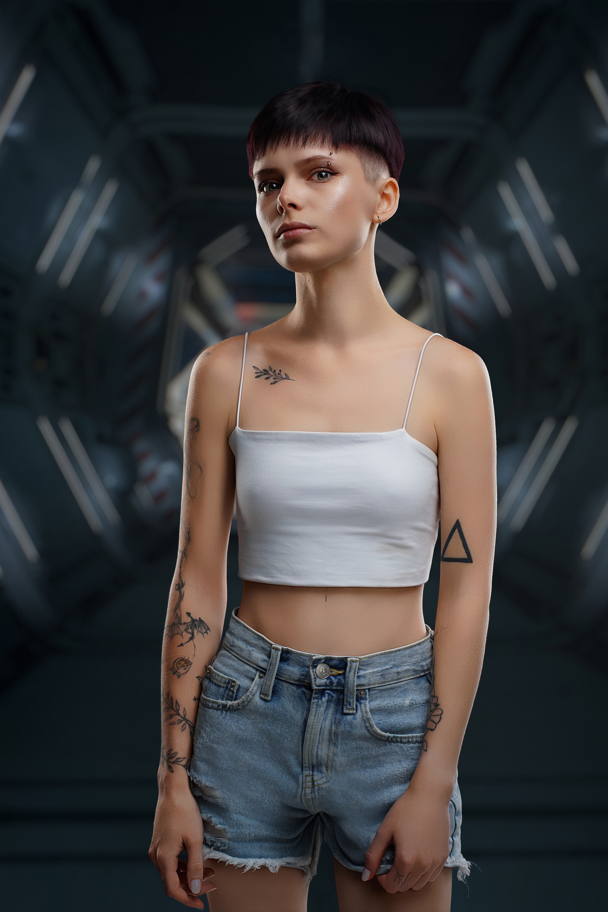 Фотограф Владислав Крылов - Художественный Digital Art портрет девушки с татуировками