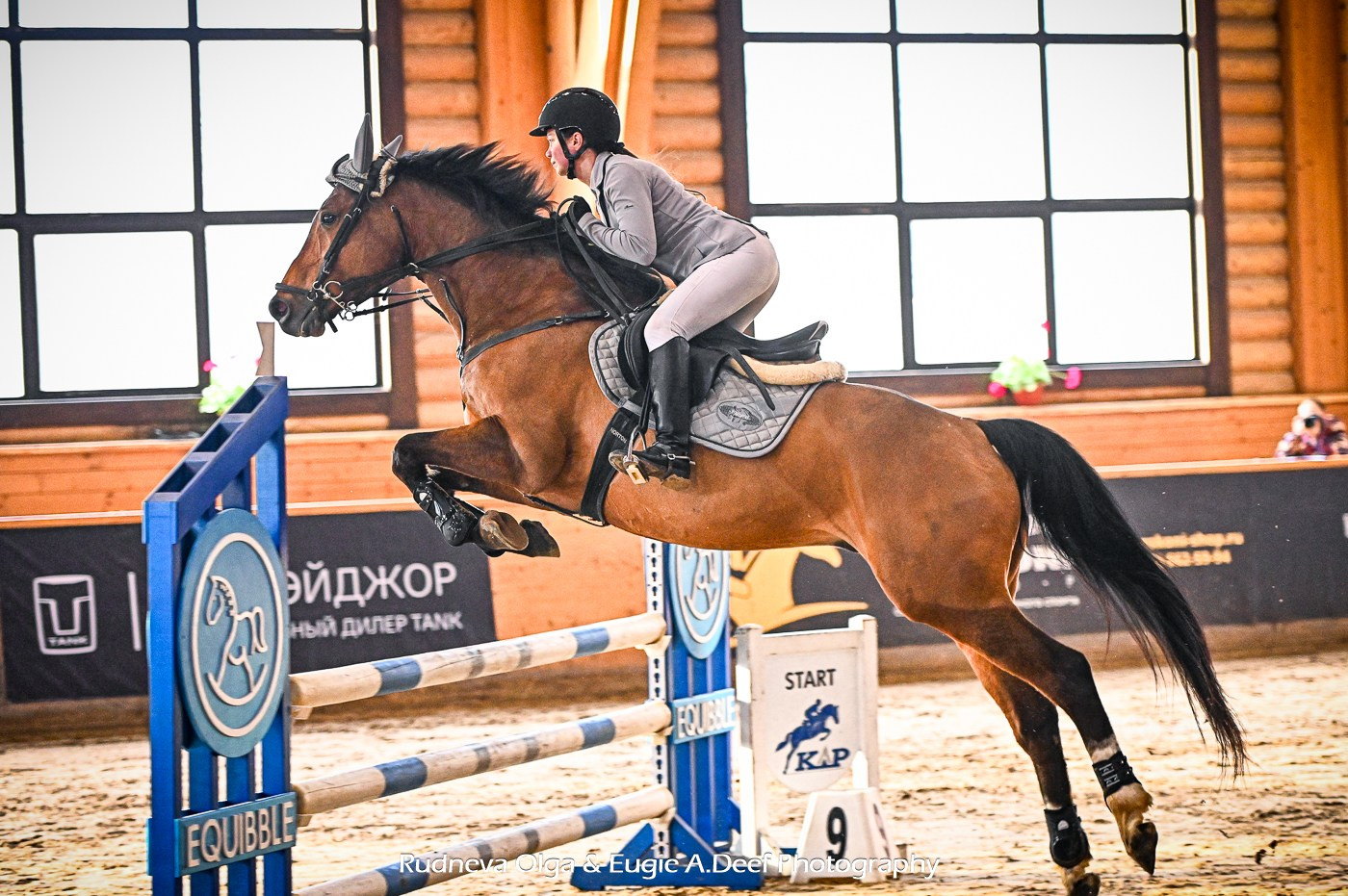 2025.03.30 — Кубок КСК «Пегас» по конкуру в помещении. ТУРНИРНАЯ КОННАЯ ФОТОГРАФИЯ, Руднева Ольга и Евгений Адеев