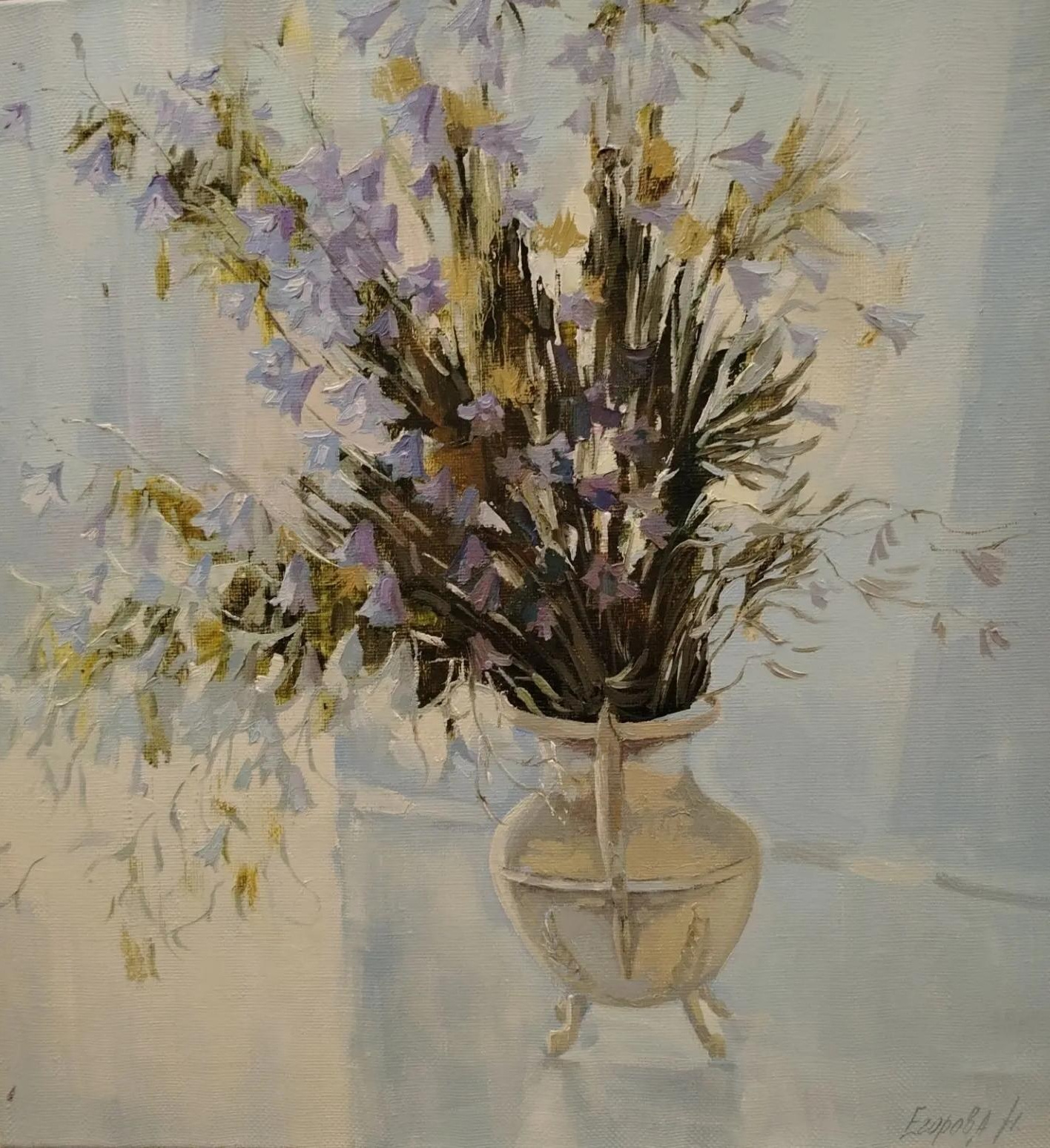Пейзаж, поле, цветы, букет, девочка
