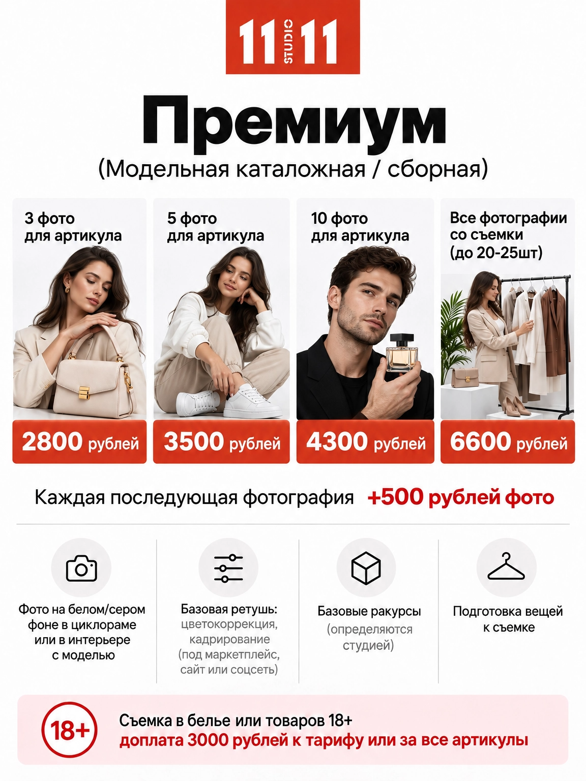 Цены на имиджевую съёмку
