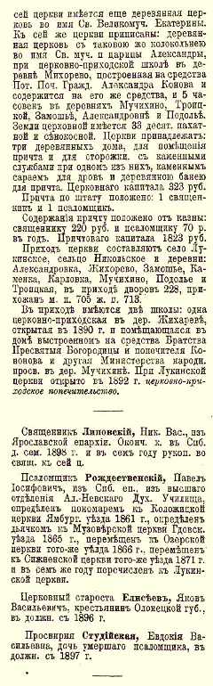 Описание храма 1899 г. История Назиевского городского поселения