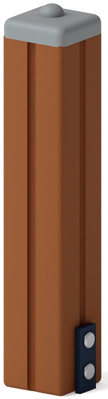 Столб ограждения - МФ 91.01 - H-500 Габариты (ШхДхВ): 100х100х500 мм 