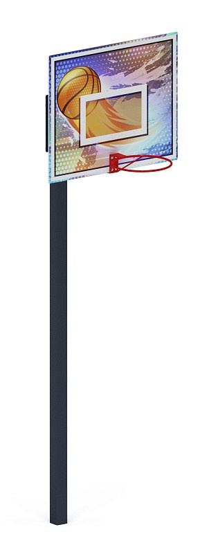 Стойка баскетбольная (перламутр) - СО 2.70.02-03.И1 Габариты (ШхДхВ): 1200х1360х3895 Зона безопасности, мм: 4200х4360