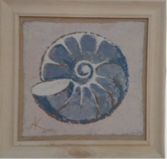 Триптих «СИНЕ-СЕРОЕ» оргалит, масло 30х30 (2) 20х30 см 1999 г