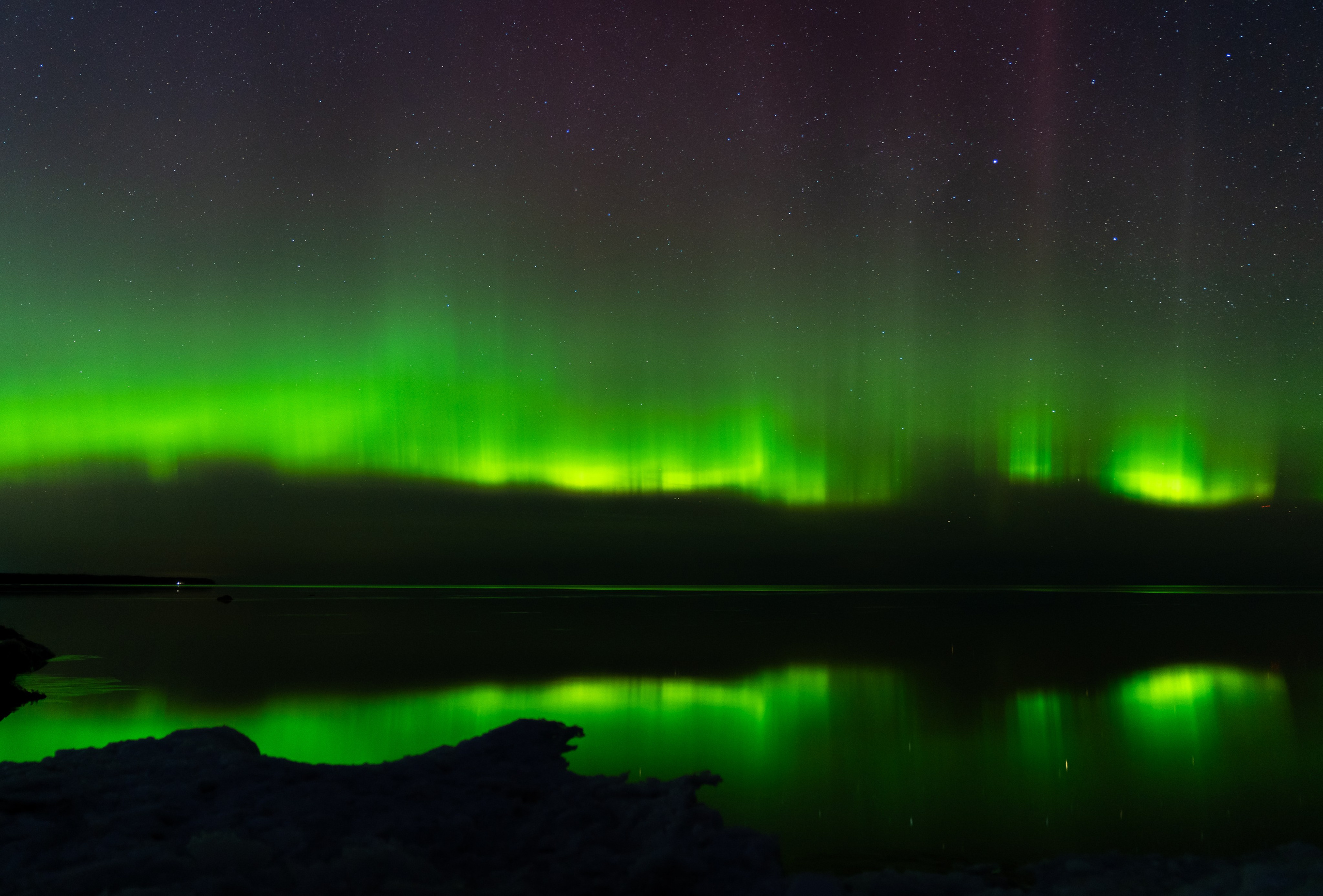Северное сияние на Ладожском озере. Aurora Borealis где смотреть и как снимать. 