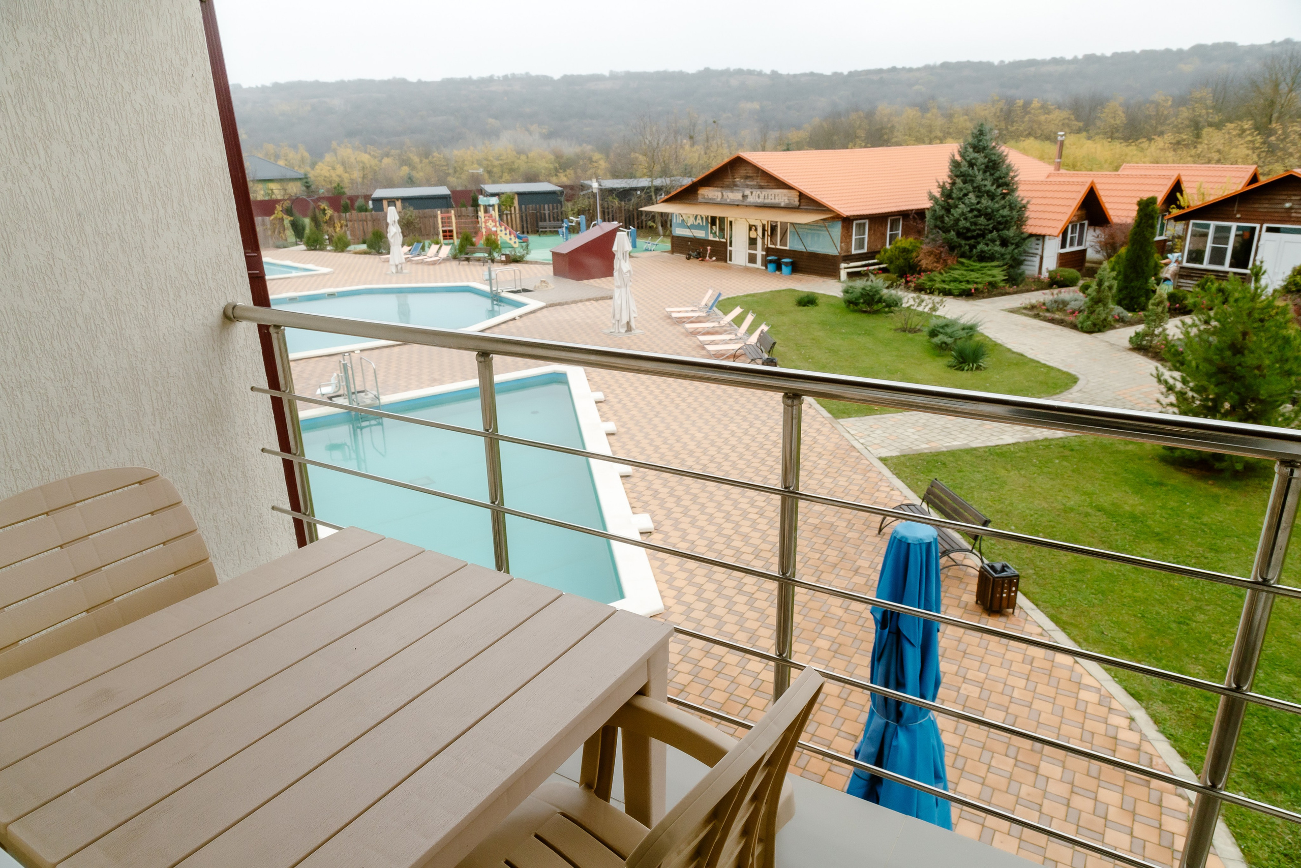 Термальный бассейн зимой