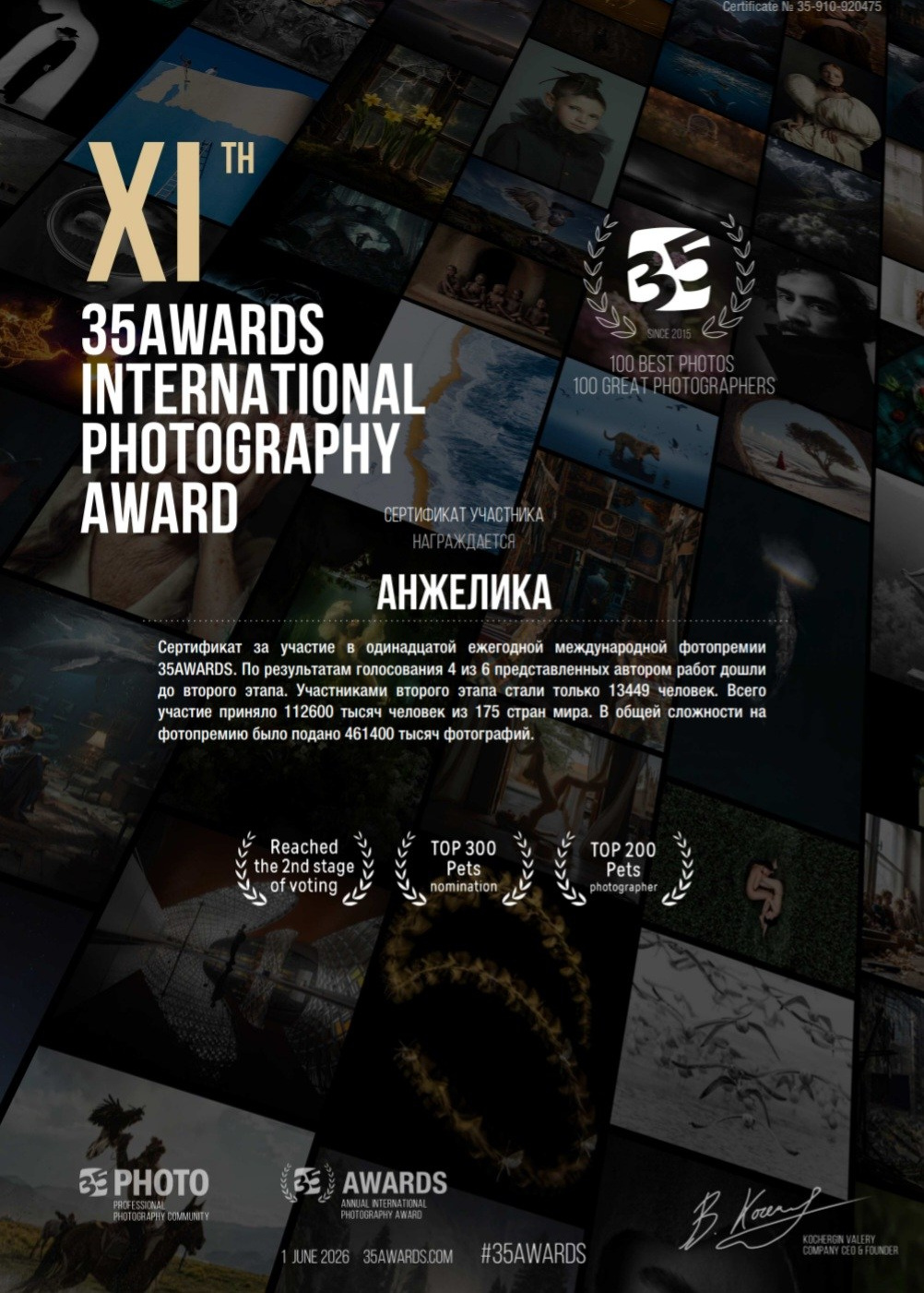35awards. Фотограф-анималист в Москве Анжелика Бутько