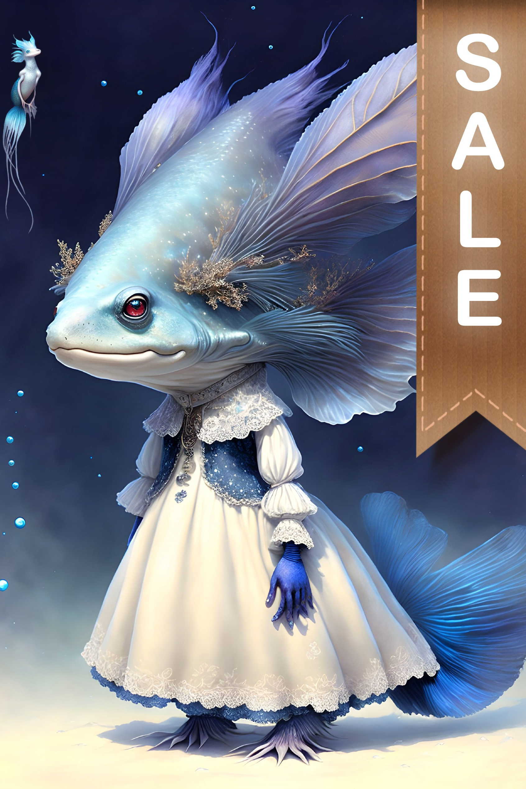 “Mesmerizing Mother Fish: Dive into the World of Stunning Digital Print. AI Photo Retoucher and Image Restorer Zhanna Ognivo