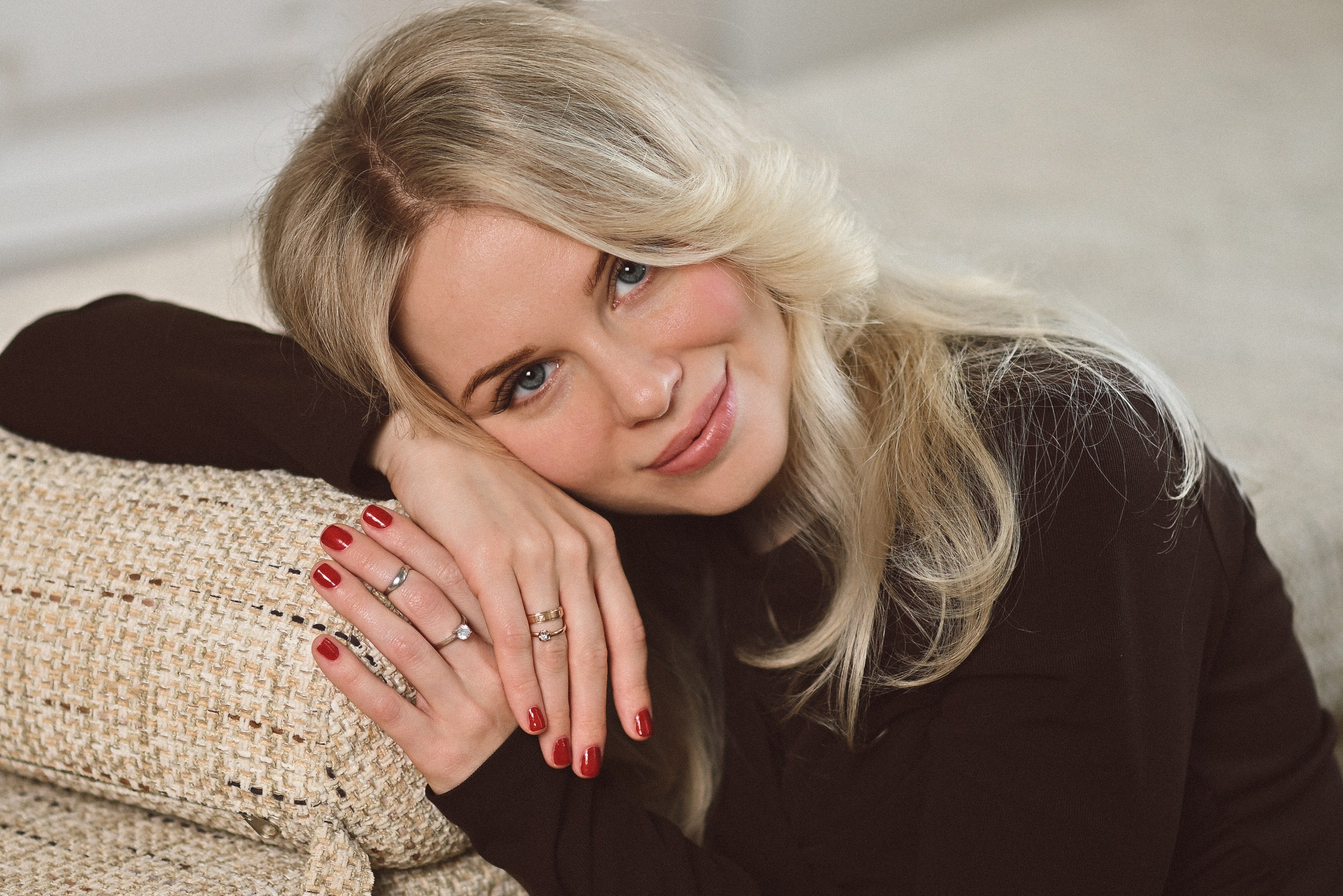 Женская студийная фотосессия