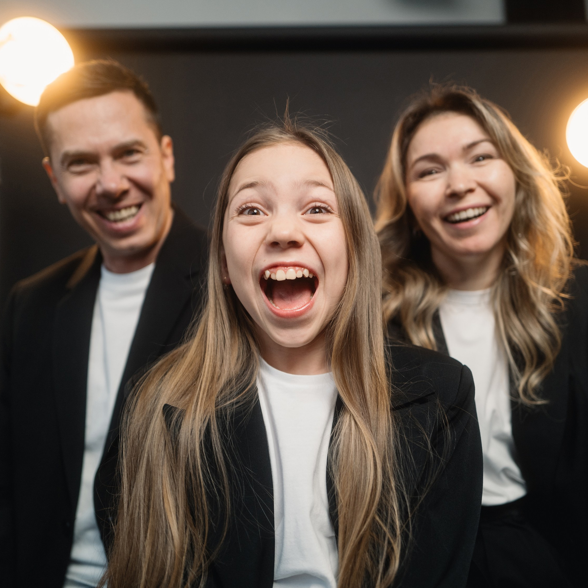 На семейной фотосессии. Снимок был сделан когда сказал что мою дочь ТОЖЕ зовут Настя