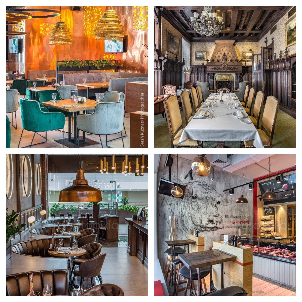Фотосъемка ресторана для сайта, соцсетей и рекламы — Интерьерный фотограф Кузнецов Сергей. Хештег в поиске: #photopixiq