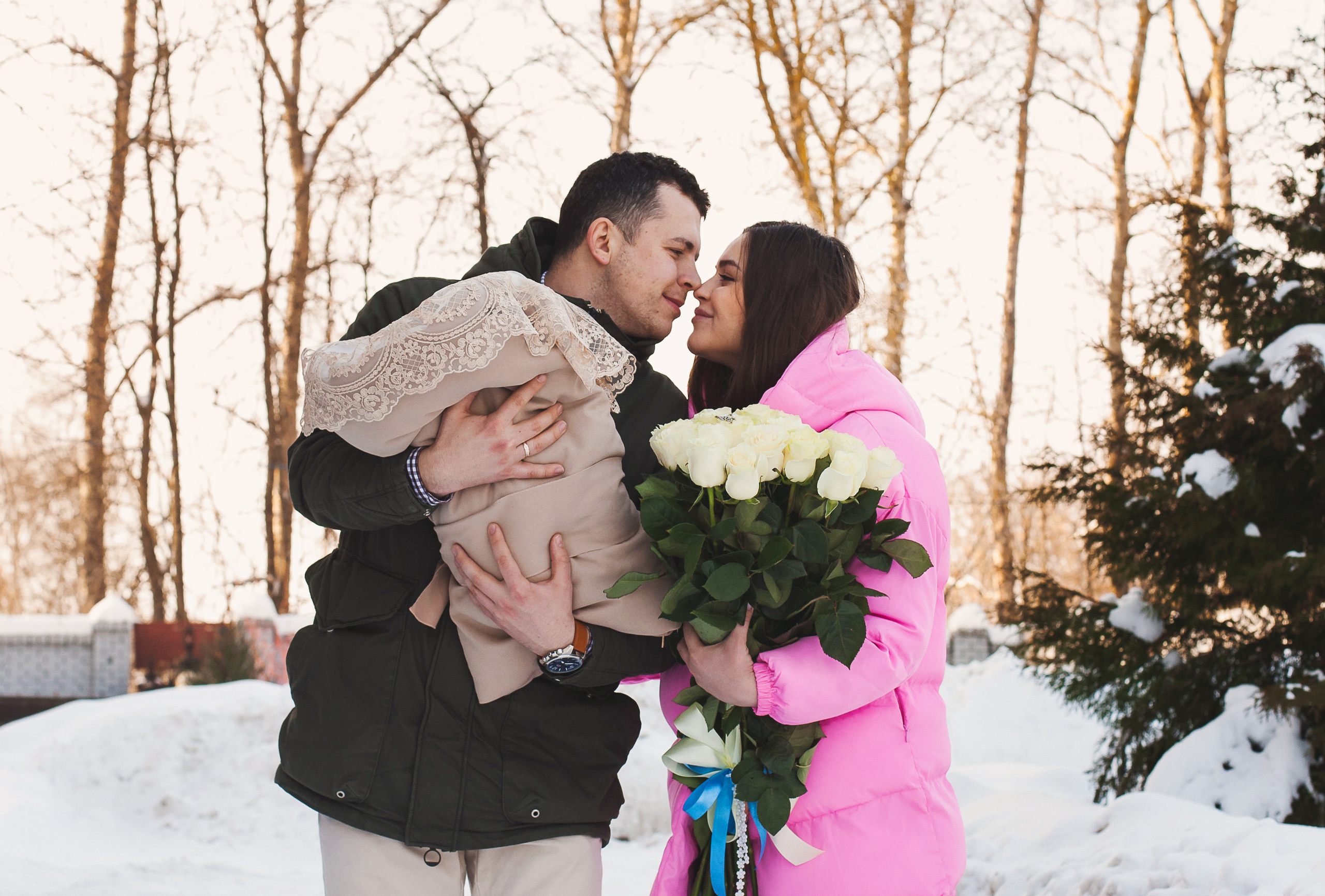Фотосессия выписки из роддома. Фотограф новорожденных в Брянске Анжелика Прохоренкова