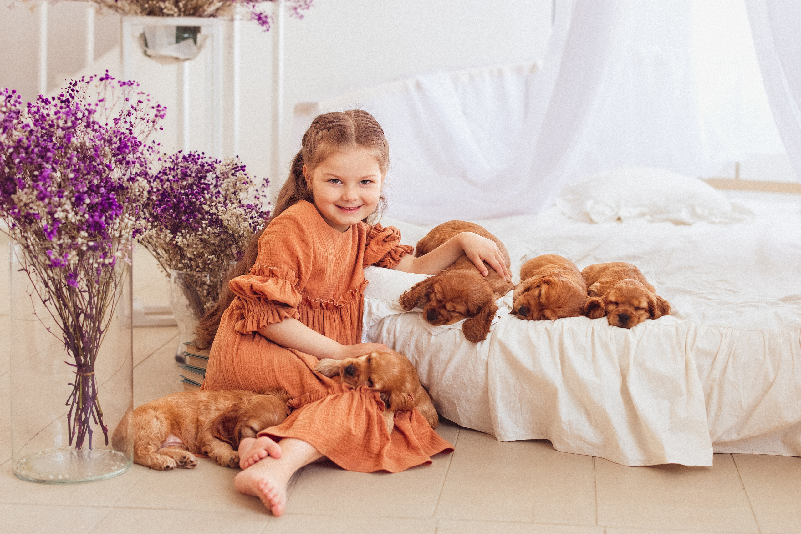 ЩЕНКИ (Кокер — спаниель). Семейный и детский фотограф в Краснодаре Анна Трашкова