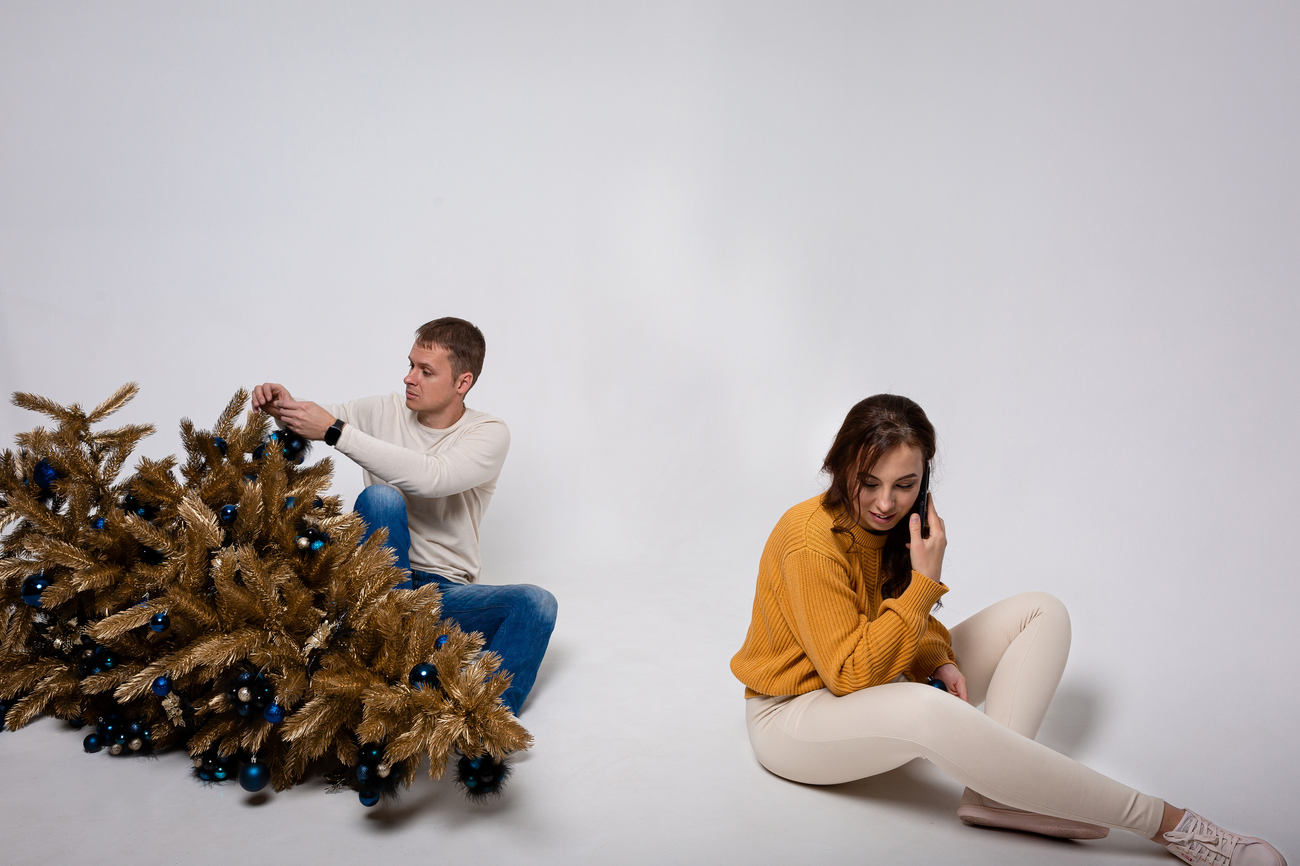 Новогодняя в минимализме. Съёмка в студии. Отбасылық фотограф Алена Шаталова