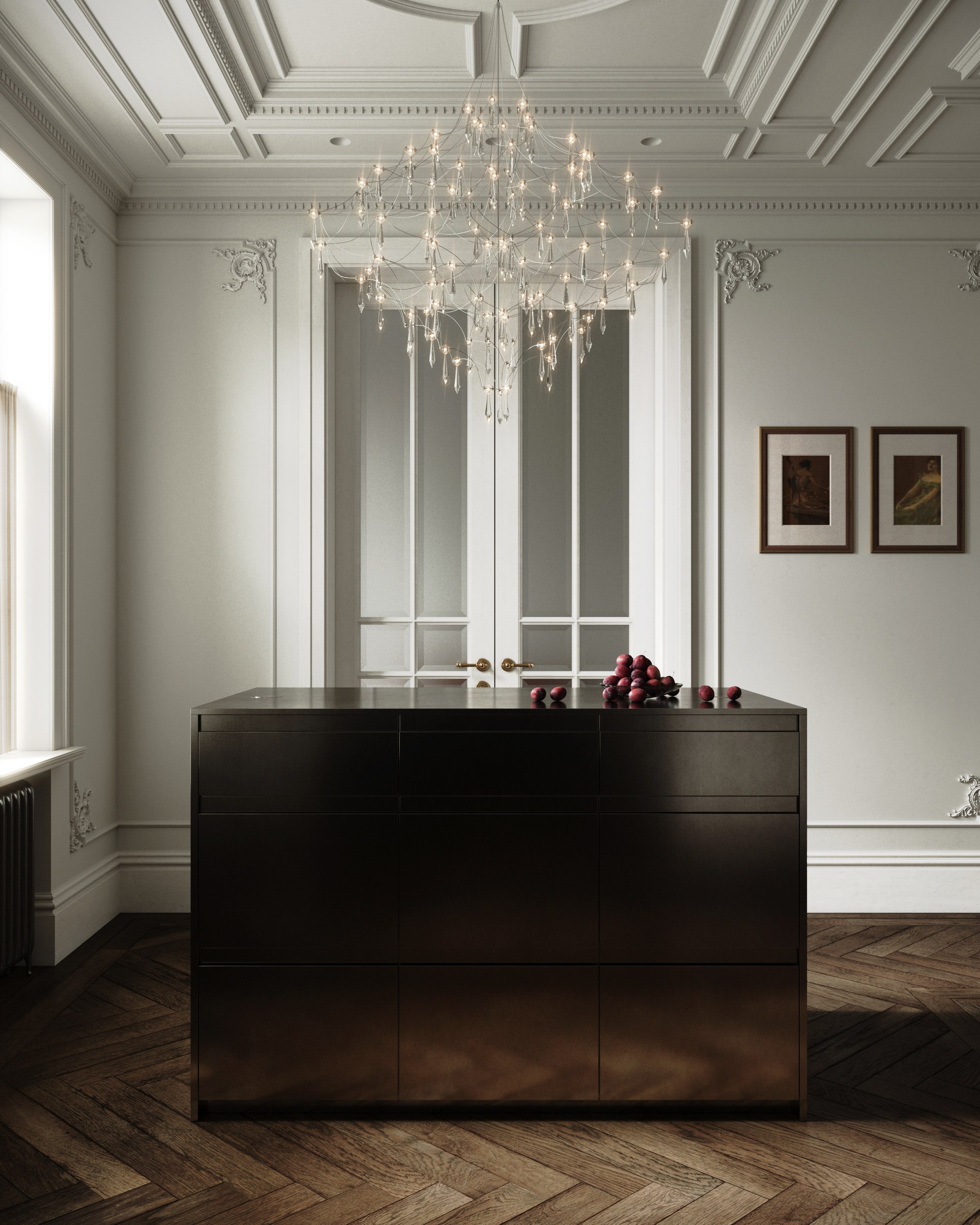 Кухня в старом фонде. Создание 3д визуализаций. Анимированное видео. Сборка сцен