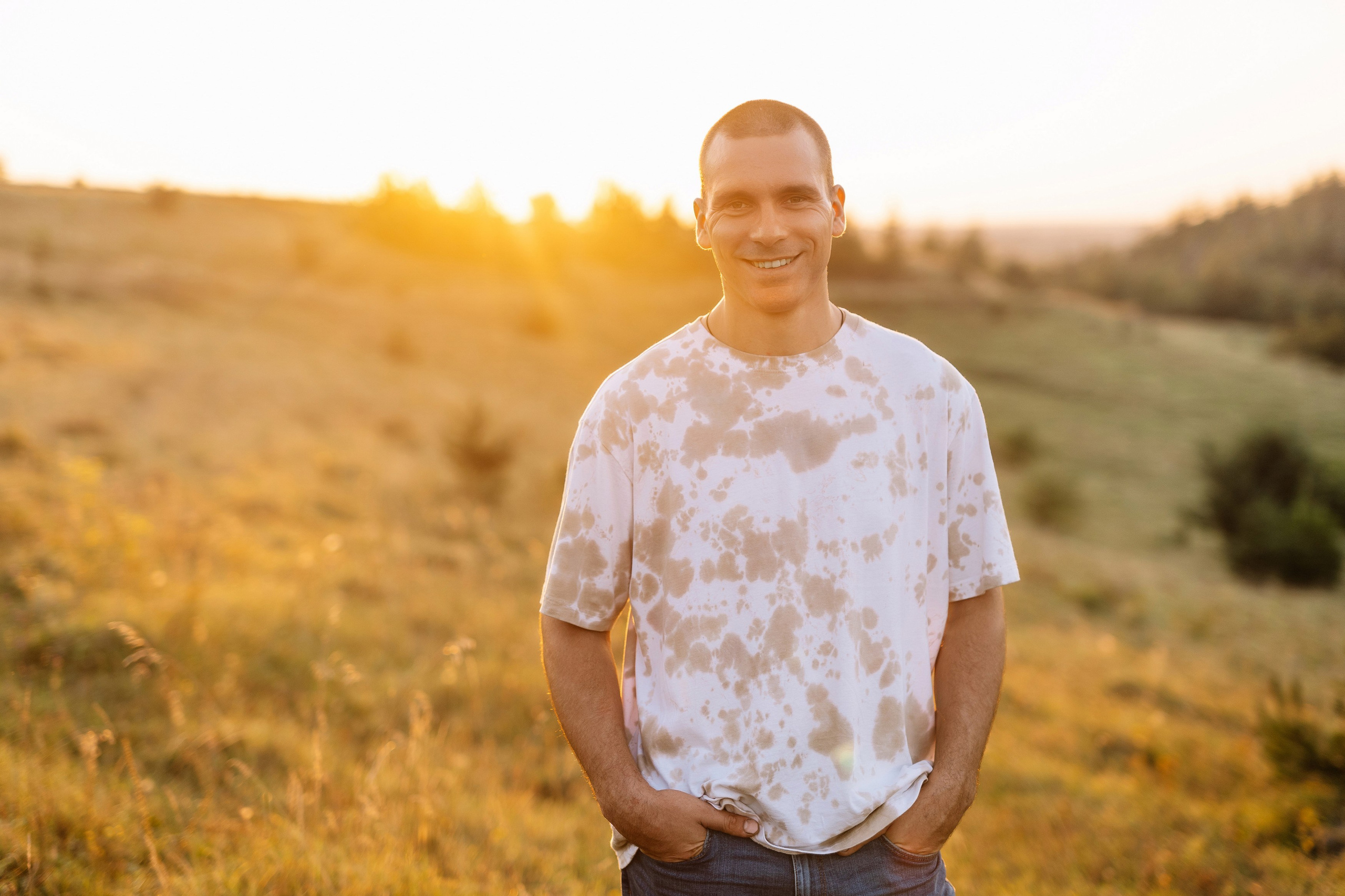 Фотосессия на закате на фоне природы для Инны и Максима. Свадебный фотограф в Тамбове Павел Четвертков