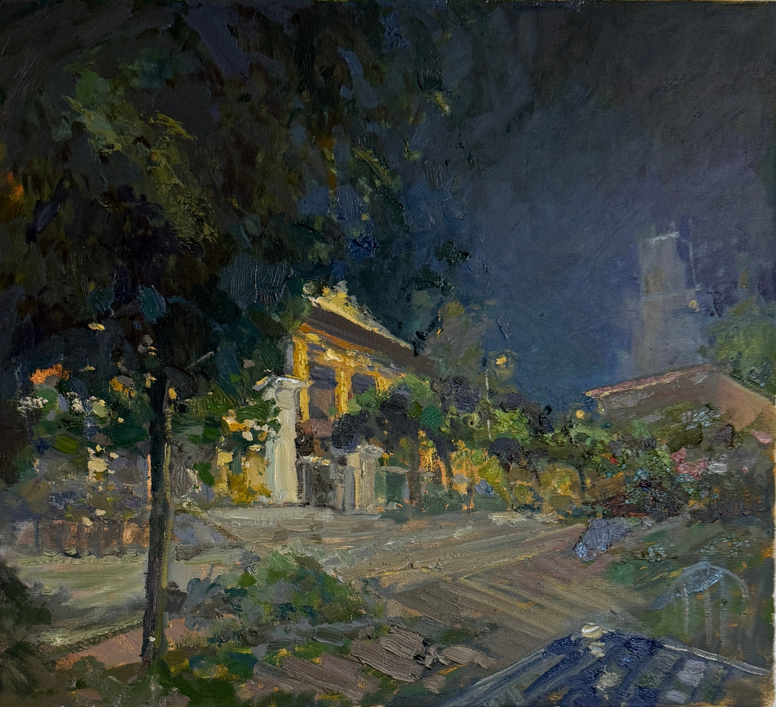 Грузия, Батуми, живопись, ночной Батуми