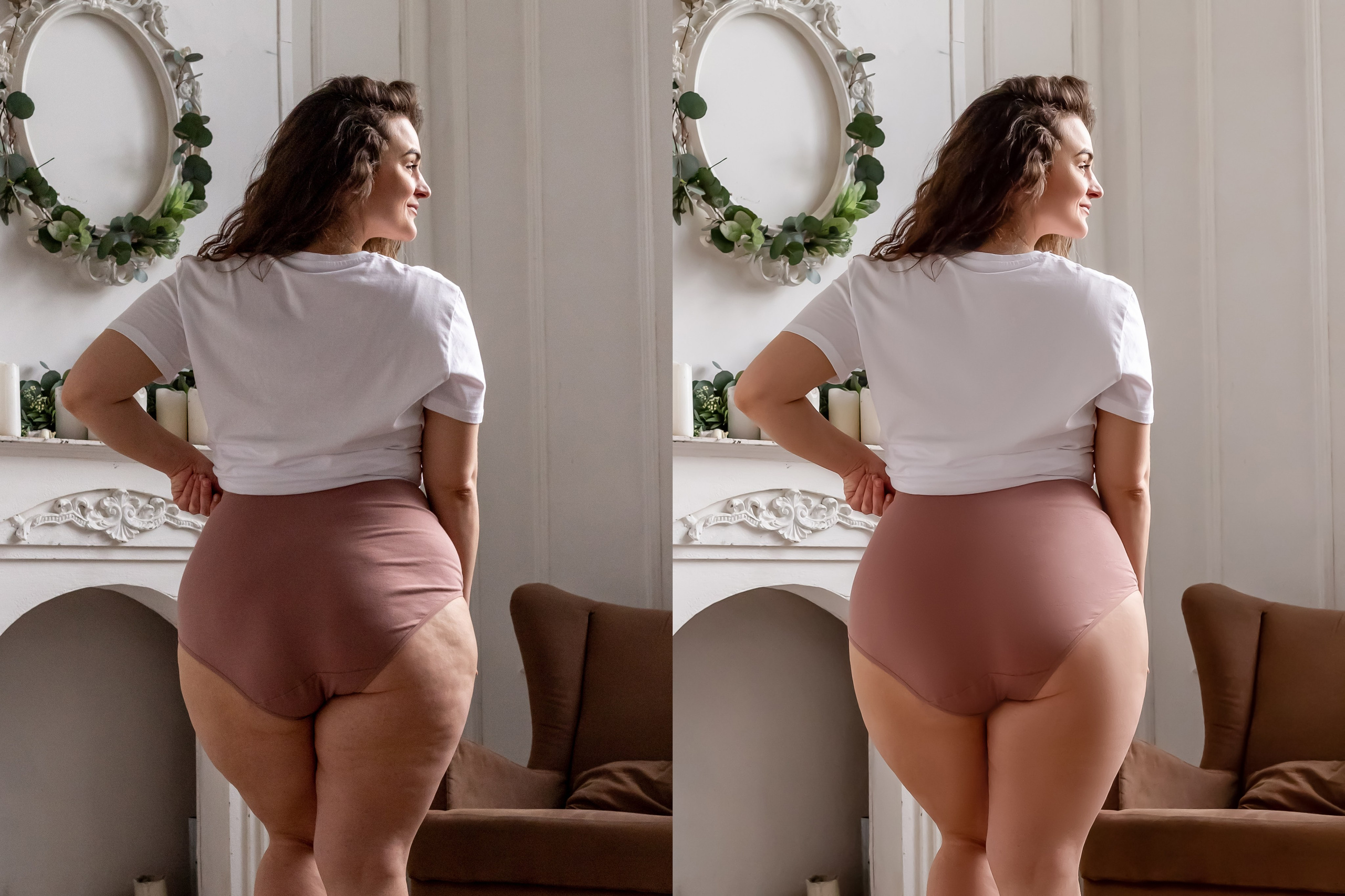 Деликатная обработка портретов для рекламы нижнего белья | Студия SVITHART