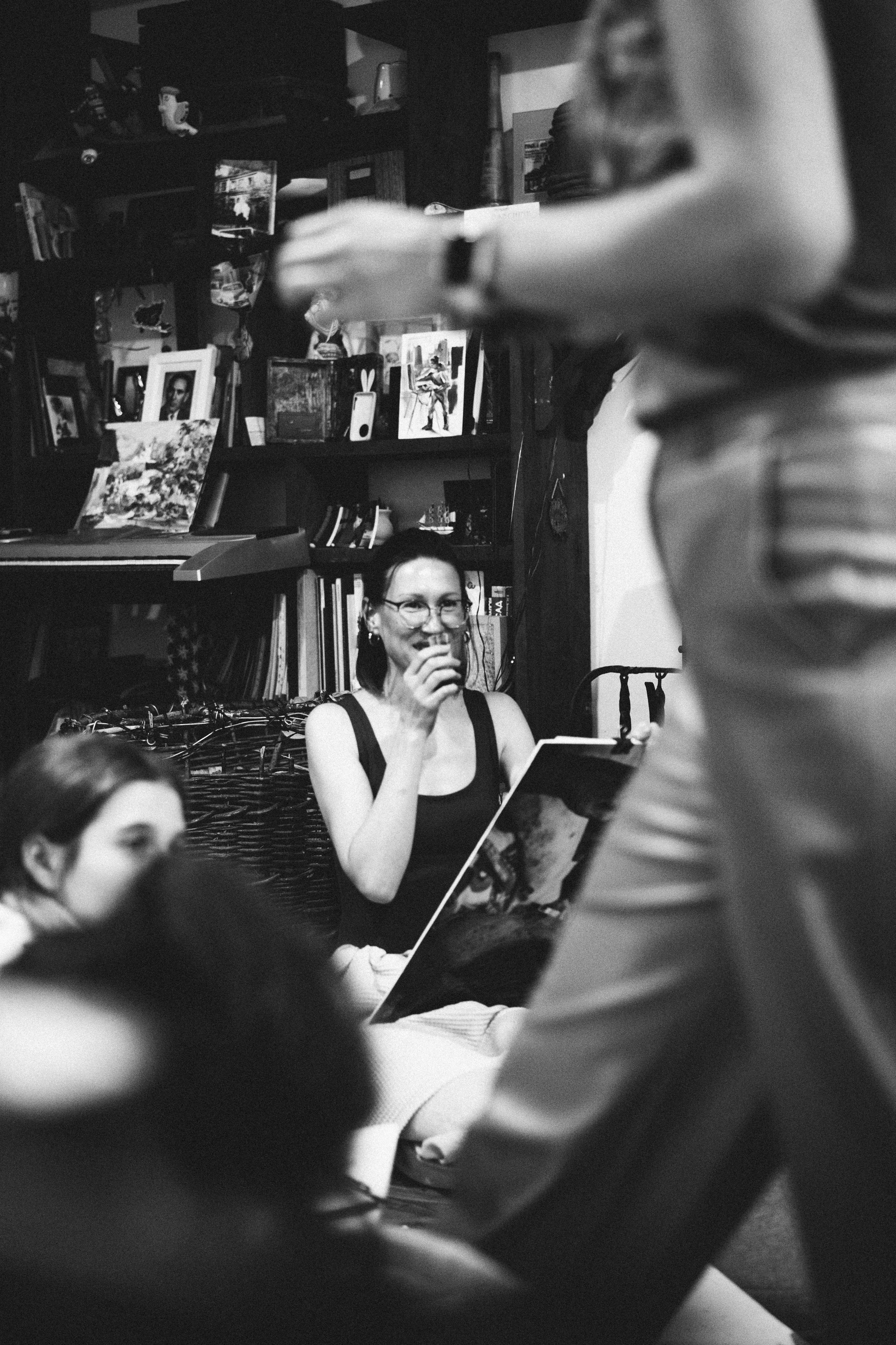 мастер-класс художника Ильи Даньшина в мастерской Бёхово. фотограф Лиза Фирстова