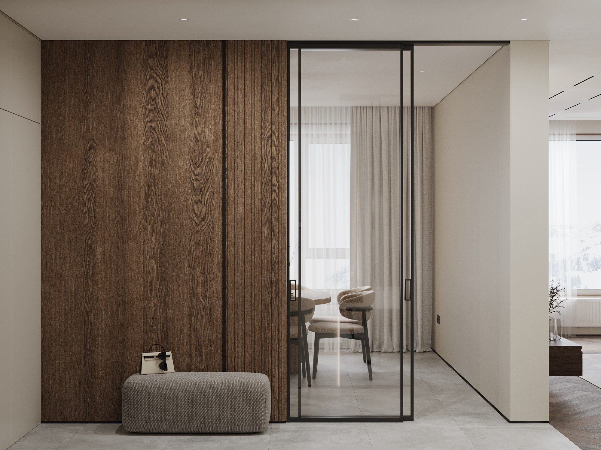 Визуализация квартиры в стиле минимализм. 3D-дизайнер Кристина Пуляевская