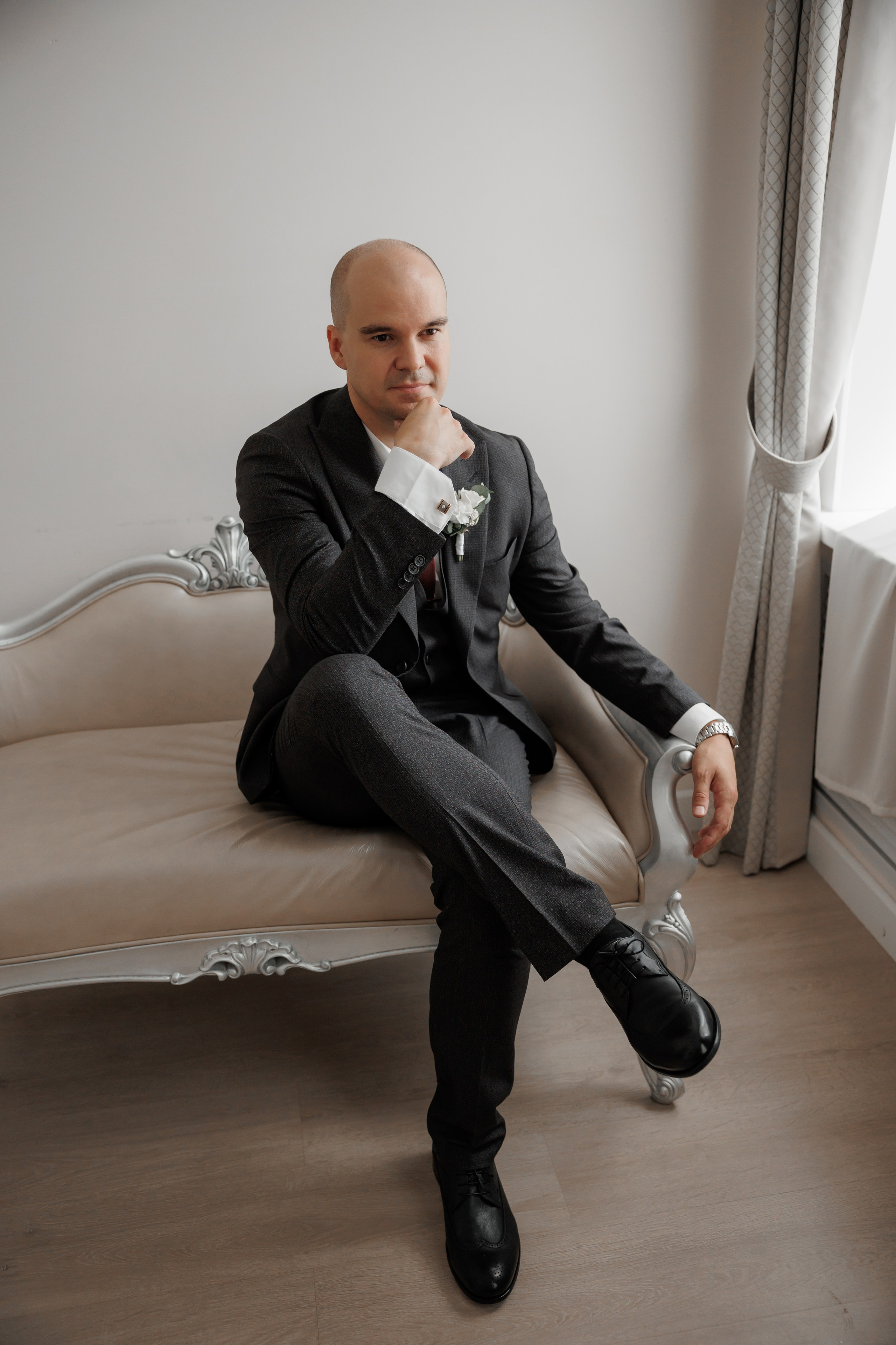 Полина и Дмитрий, загородный клуб «Барин», ЗАГС в г. Пушкино. Свадебный и репортажный фотограф (Москва, Королев и другие)