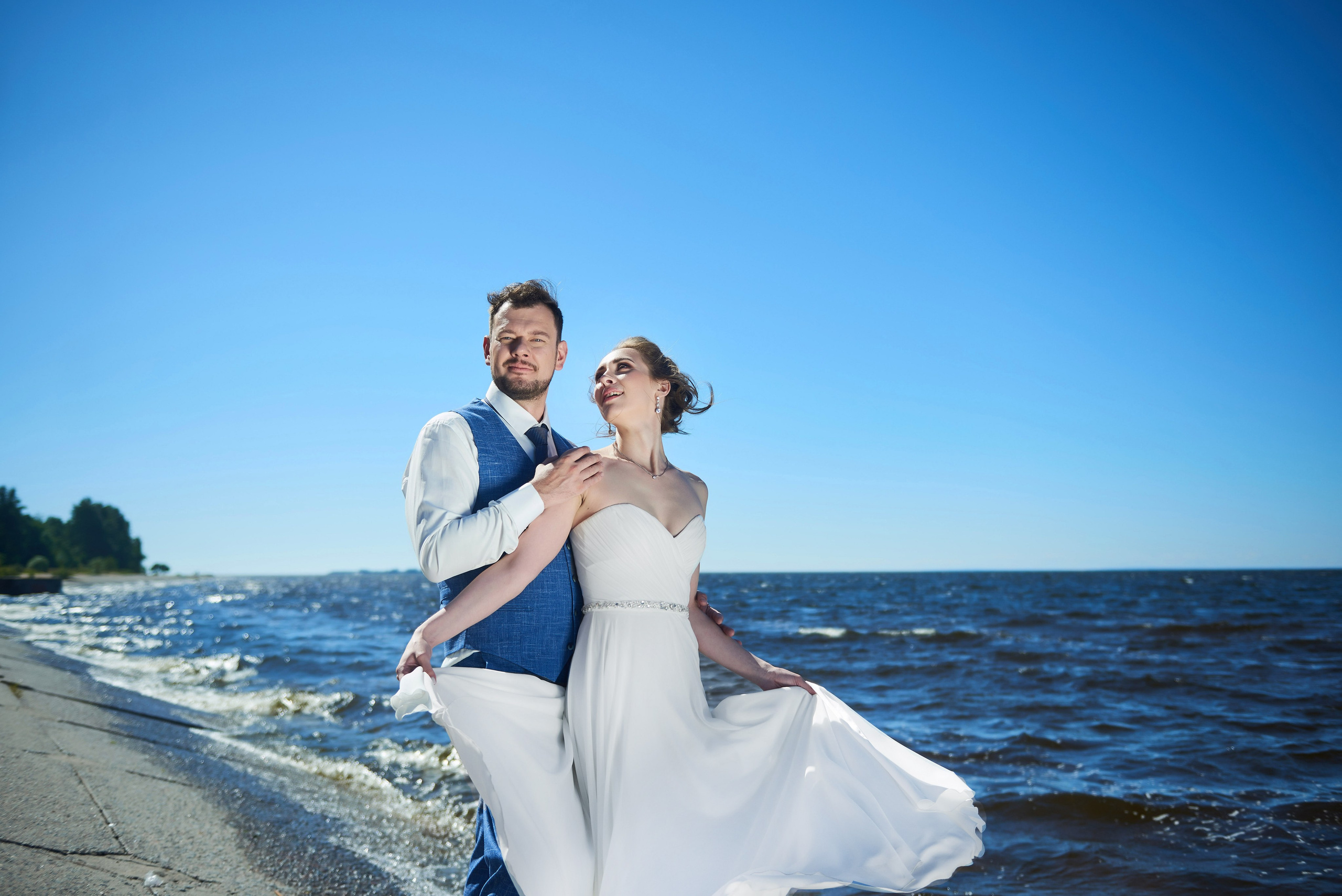Александра и Вячеслав (фотосессия на берегу Финского залива в парке Дубки в Сестрорецке). Портретный, семейный и свадебный фотограф в Санкт-Петербурге и в Пушкине Ширяев Денис