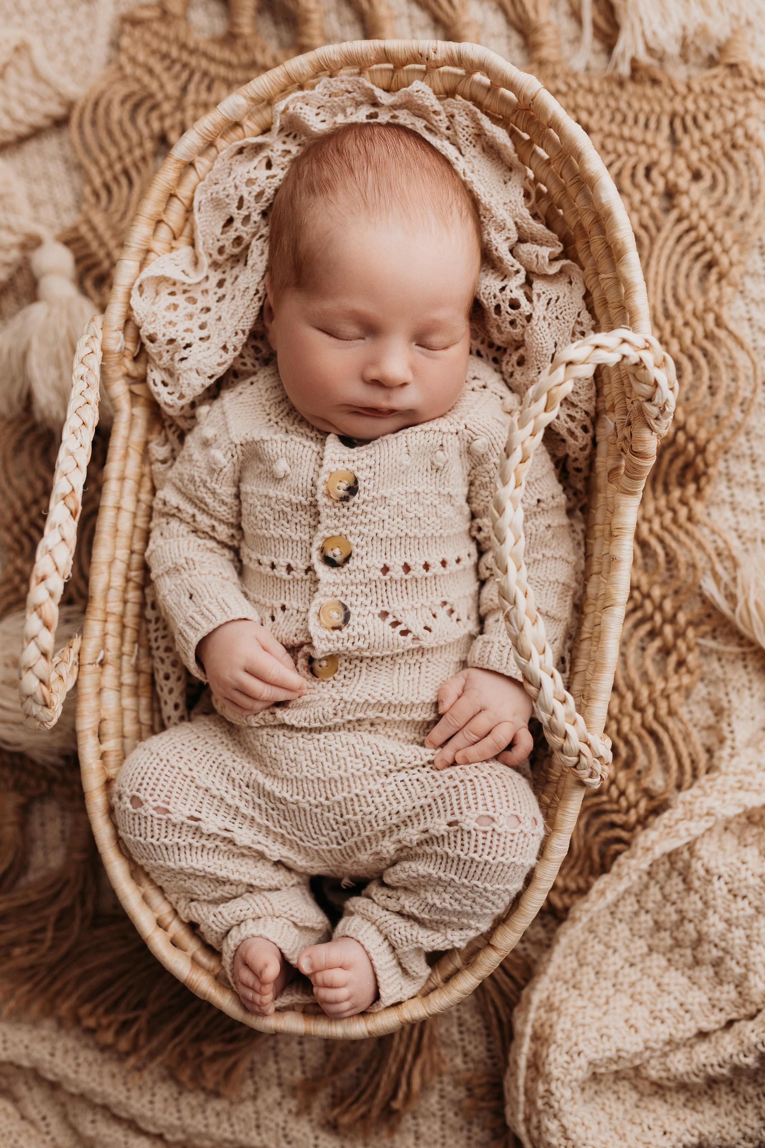 Фотосессия новорожденного в БОХО стиле. Фотограф новорожденных в г. Барнаул Ренпенинг Катерина