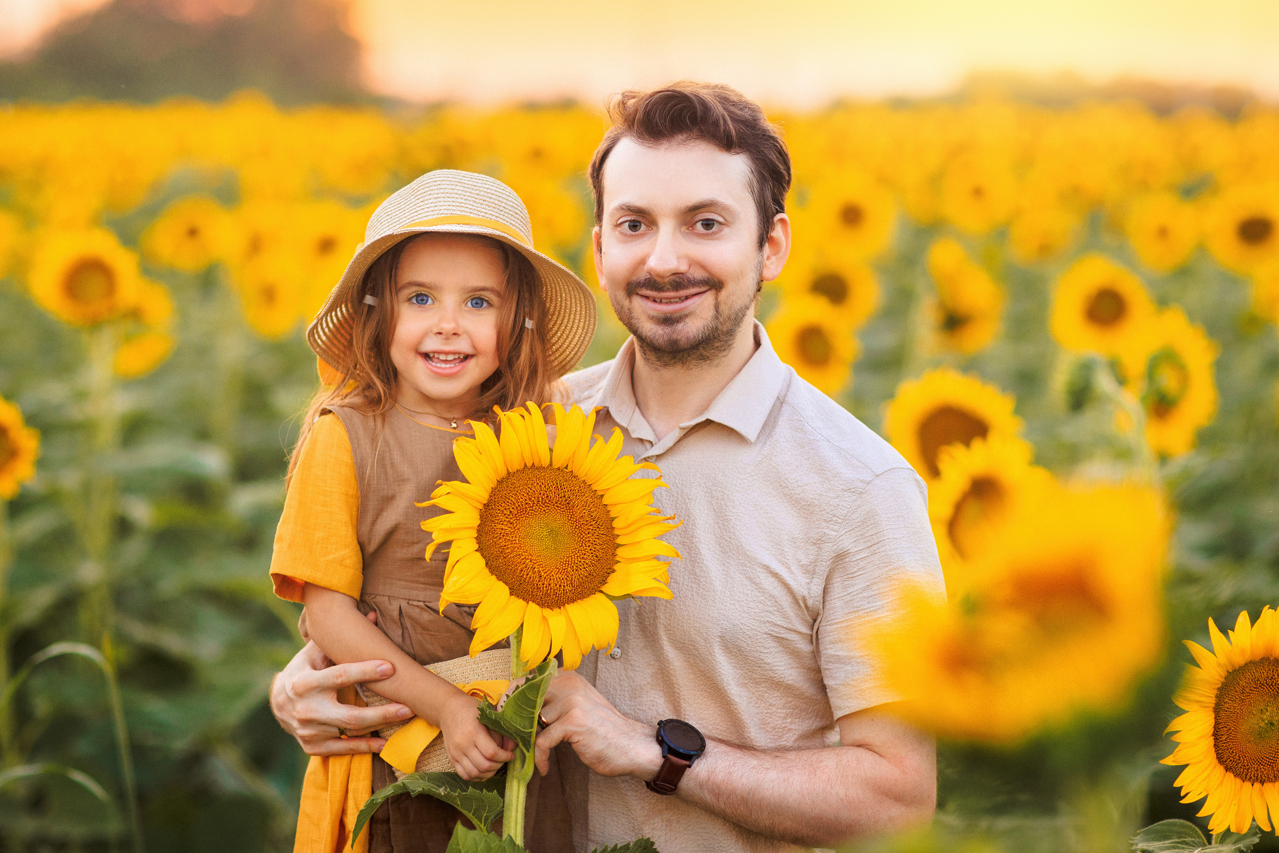 Фотосессия в подсолнухах в Краснодаре. Семейный и детский фотограф в Краснодаре Анна Трашкова