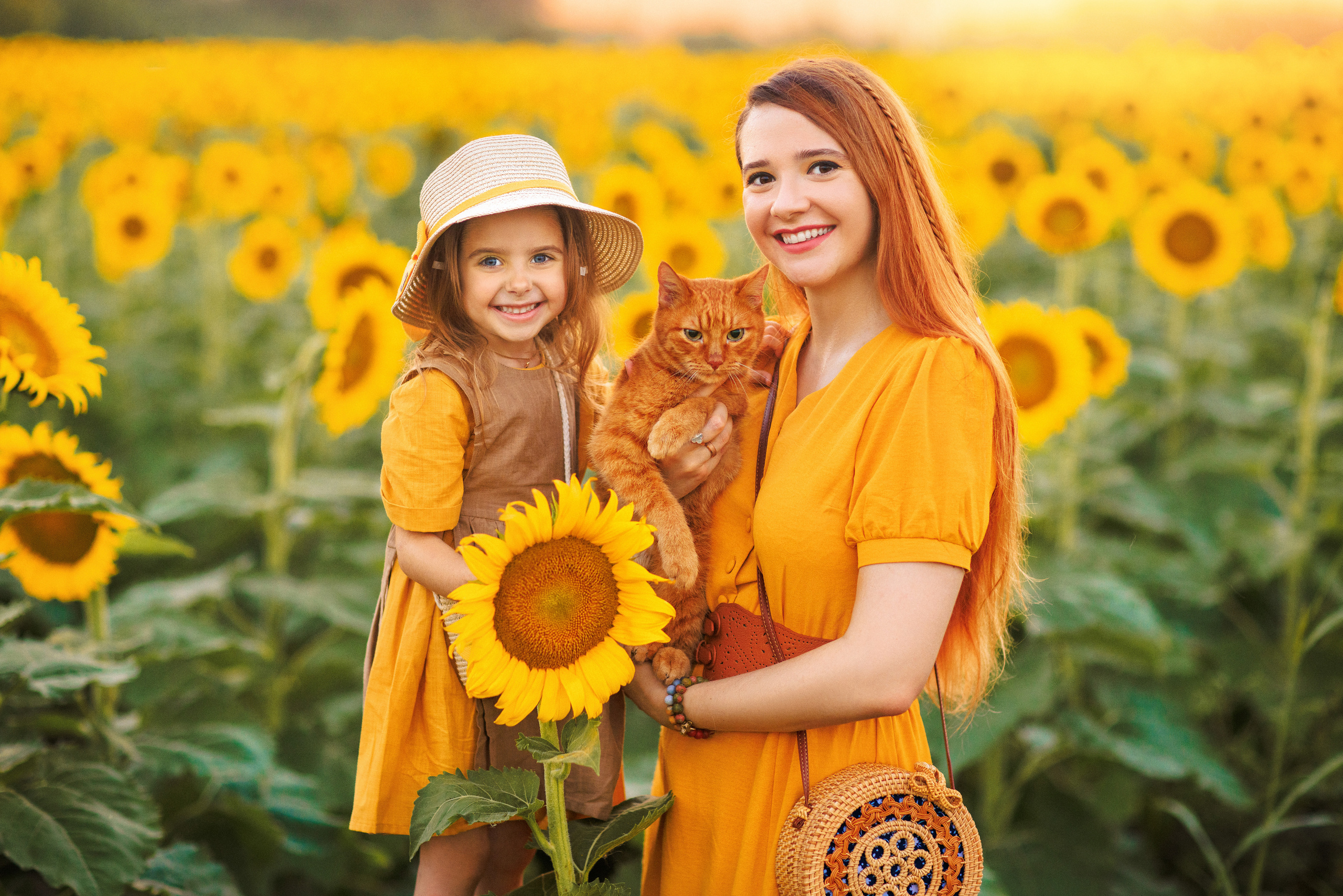 Фотосессия в подсолнухах в Краснодаре. Семейный и детский фотограф в Краснодаре Анна Трашкова