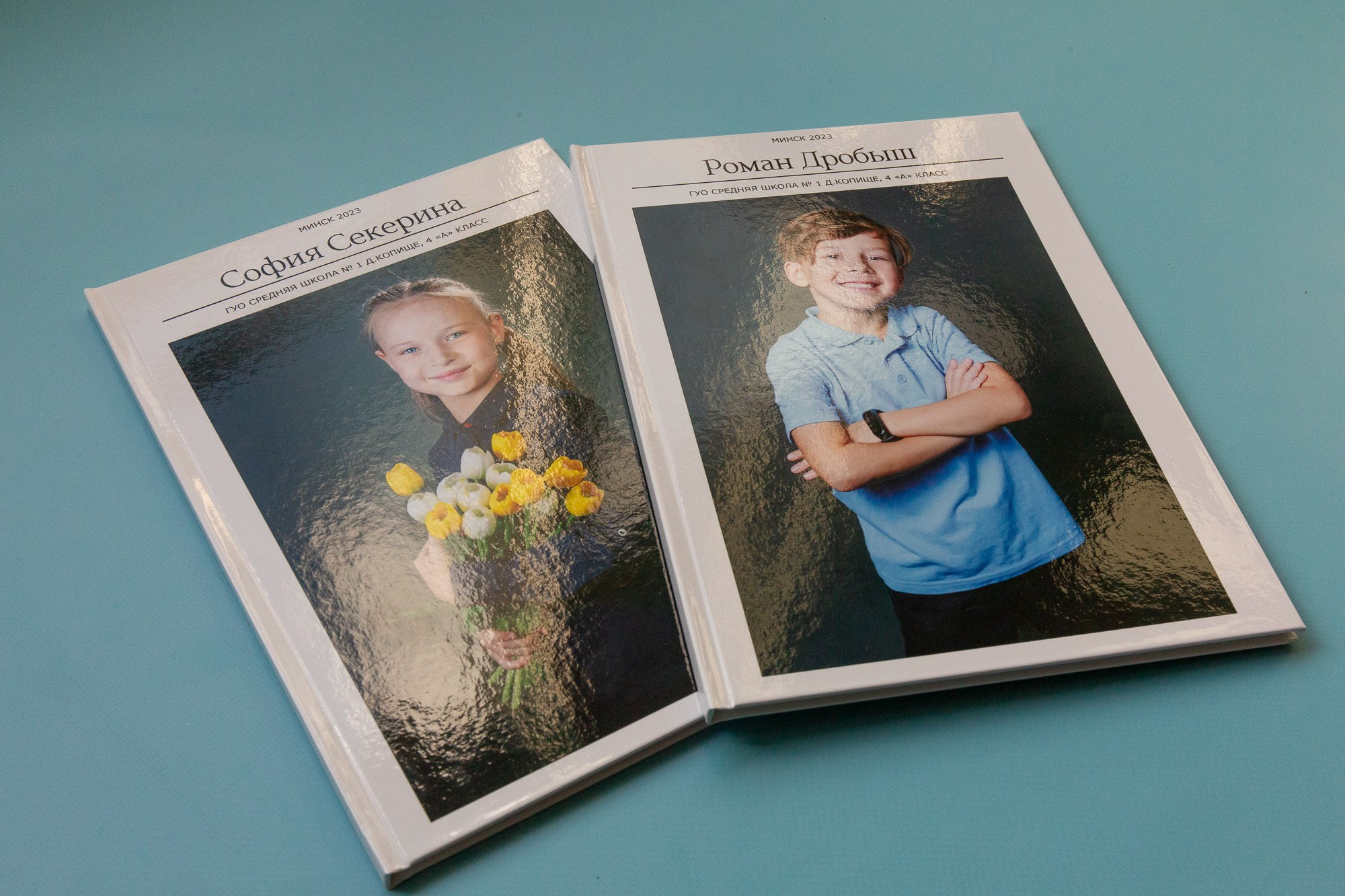 Образцы фотокниг в дизайне классика для школьников