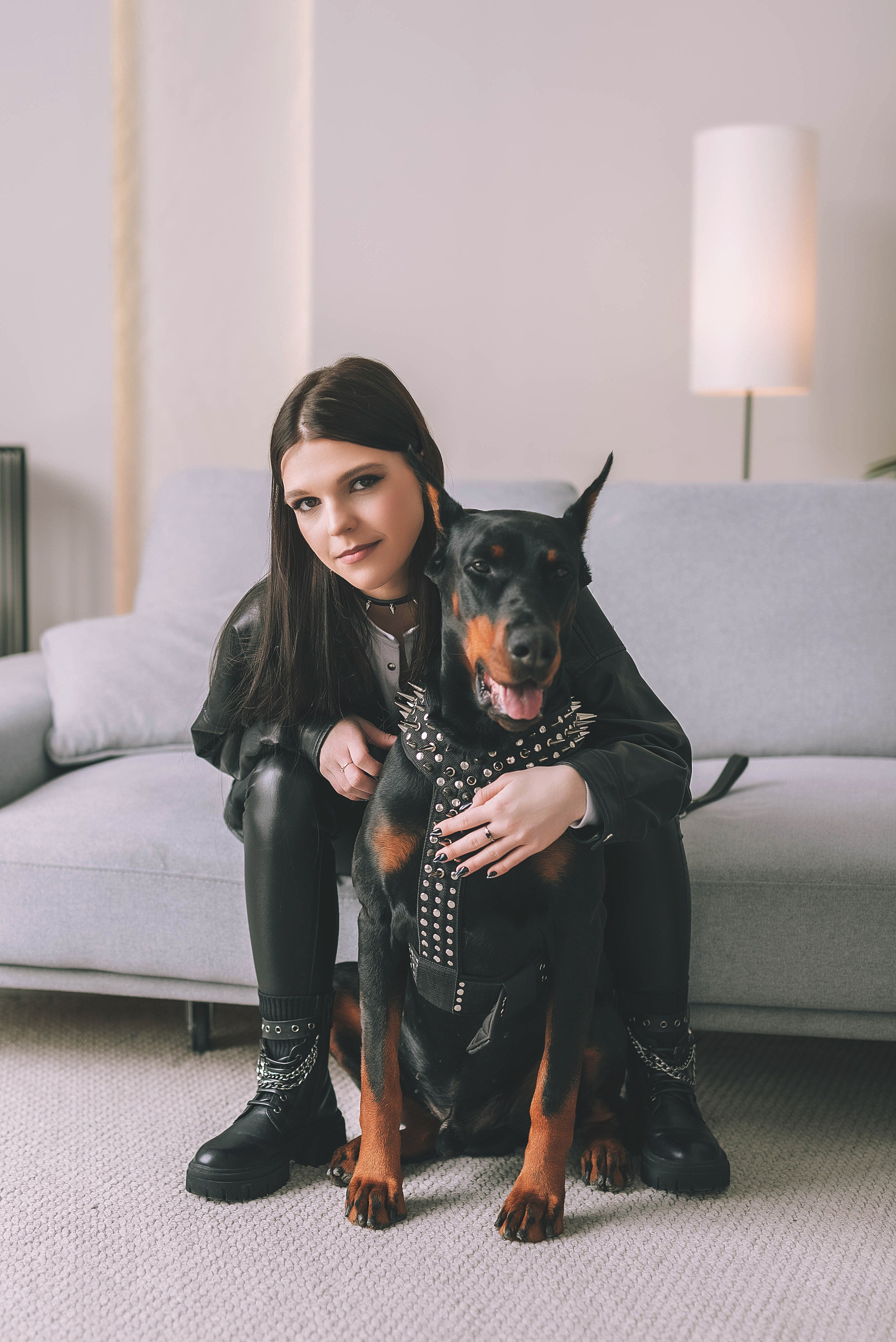 Фотосессия с доберманом. Семейный, детский фотограф в Воронеже Анна Никитина