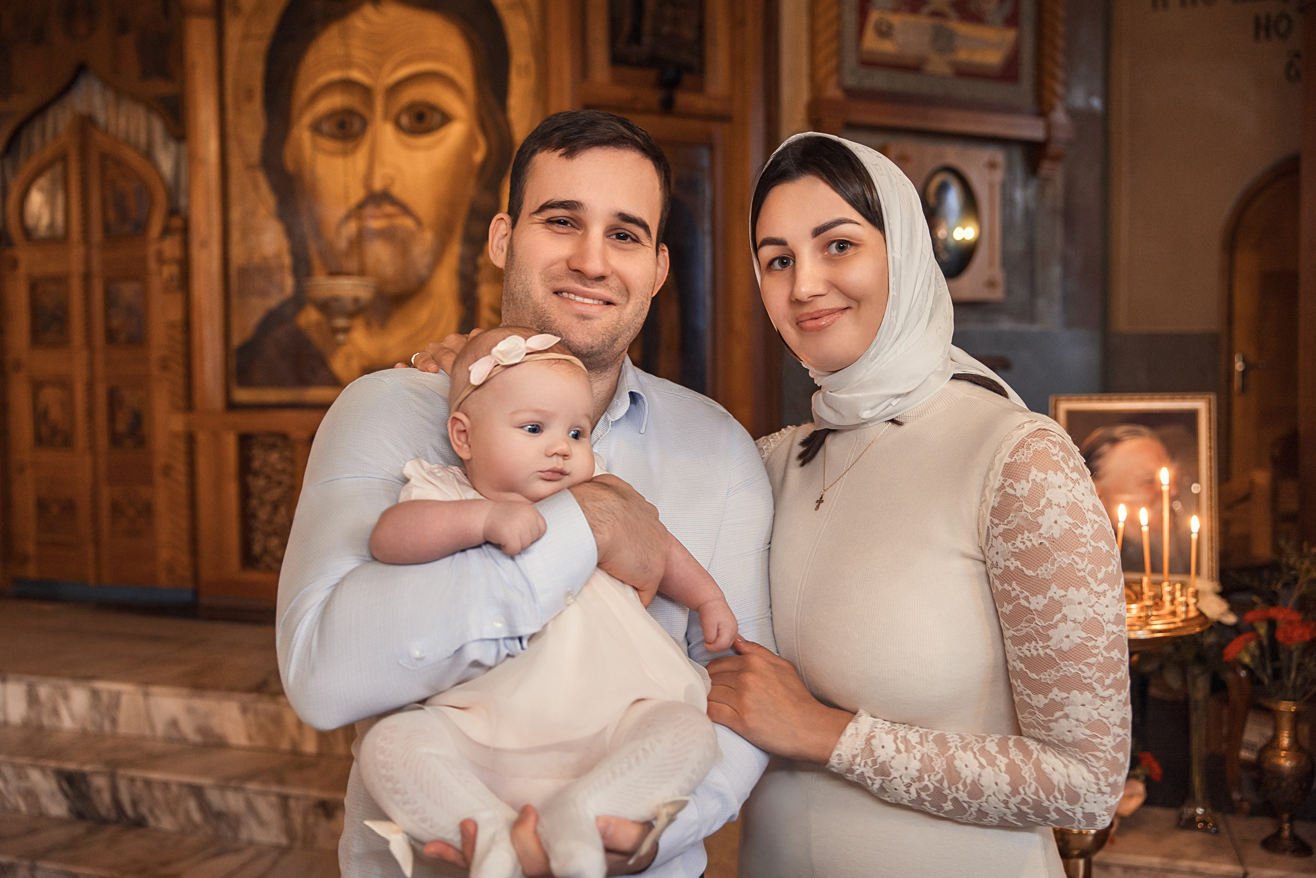 Крещение Александры. Семейный фотограф и фотограф на Крещение, Венчание в Москве и Подмосковье Людмила Клюева