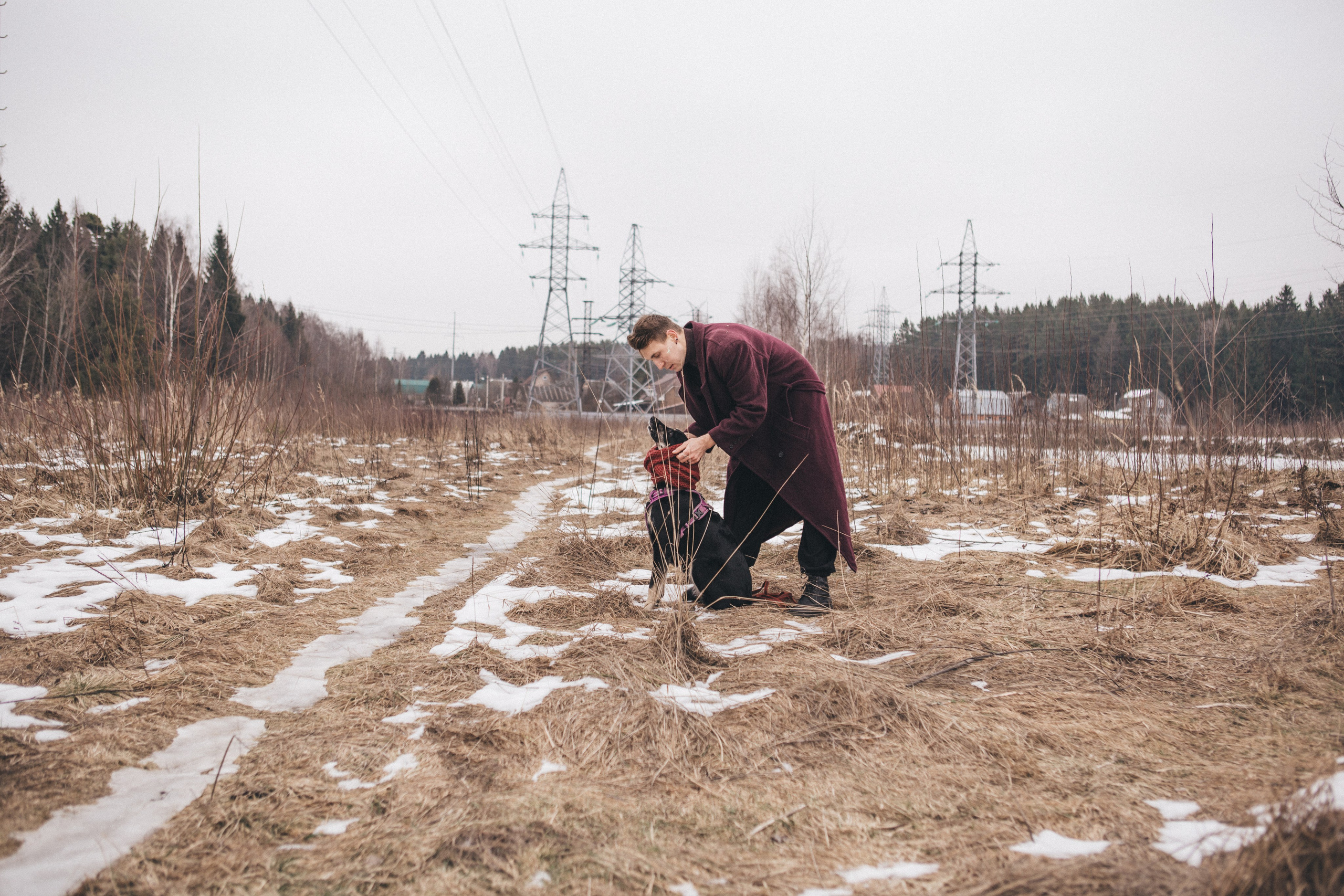 A cinematic tale of true love and unbreakable friendship between a man and a dog. Portrait, family and pet photographer in Cyprus, Ksenia Bourdelle