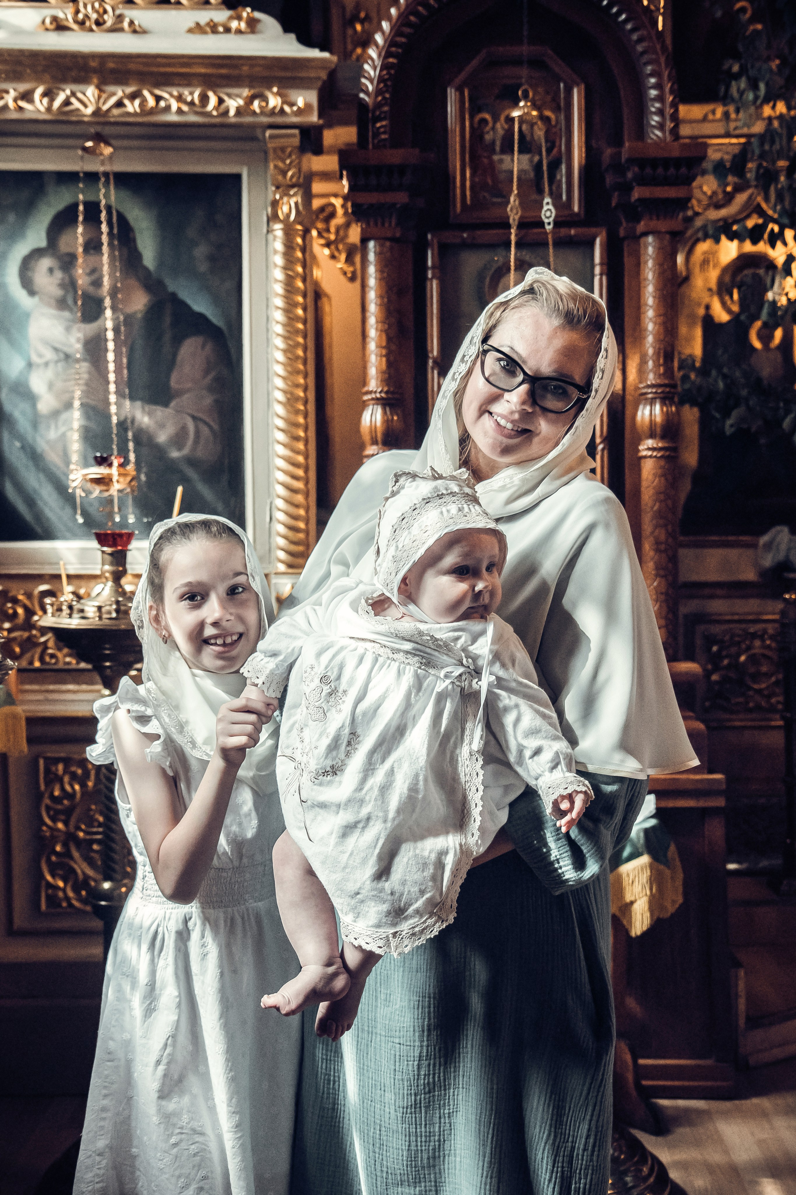 Таинство Крещения Алёны в Церкви Сретения Господня. Детский и семейный фотограф в Пушкино, Мытищи, Москва Сергеева Светлана