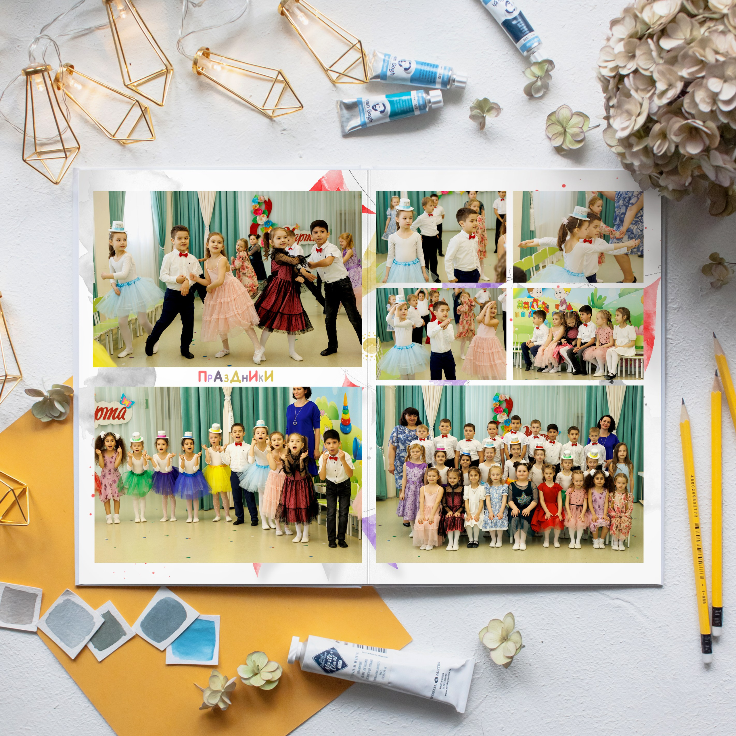 Образцы выпускных фотокниг для детского сада. Детский школьный и семейный фотограф в Краснодаре