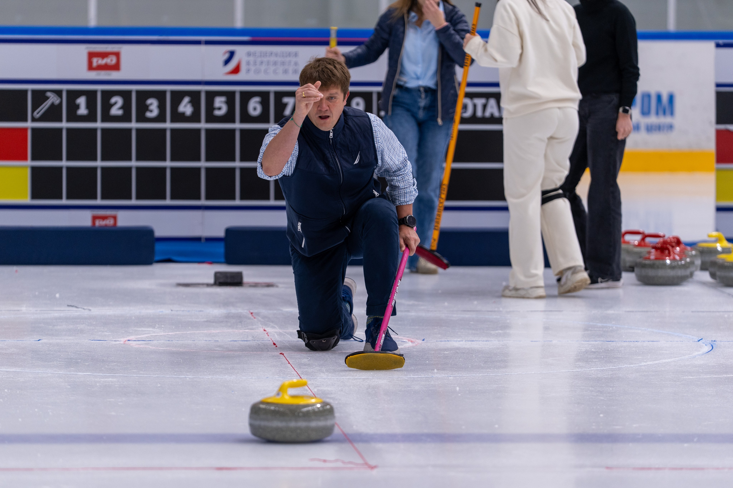 Керлинг для компании Р-Фарм. Репортажный фотограф в Красной Поляне и Сочи Павлюченко Екатерина