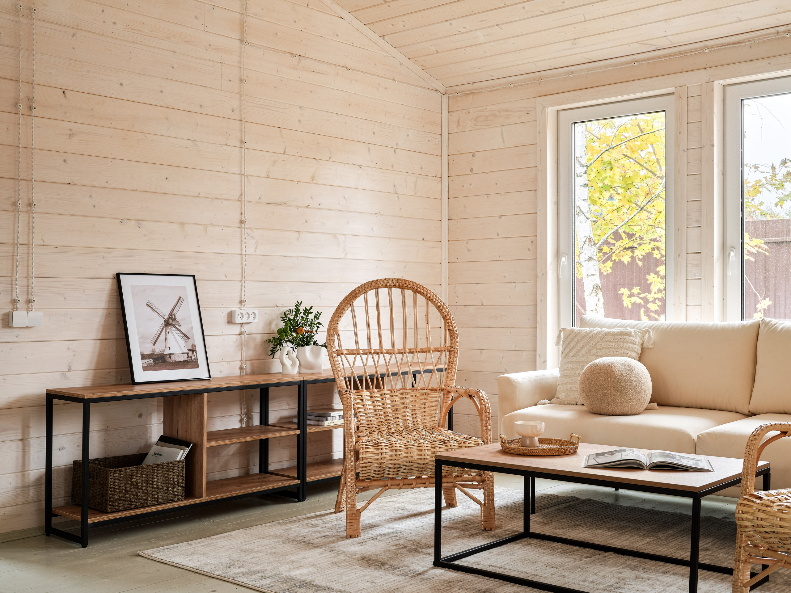 Уютный загородный дом в стиле барнхаус. Интерьерный фотограф Константин Пырьев