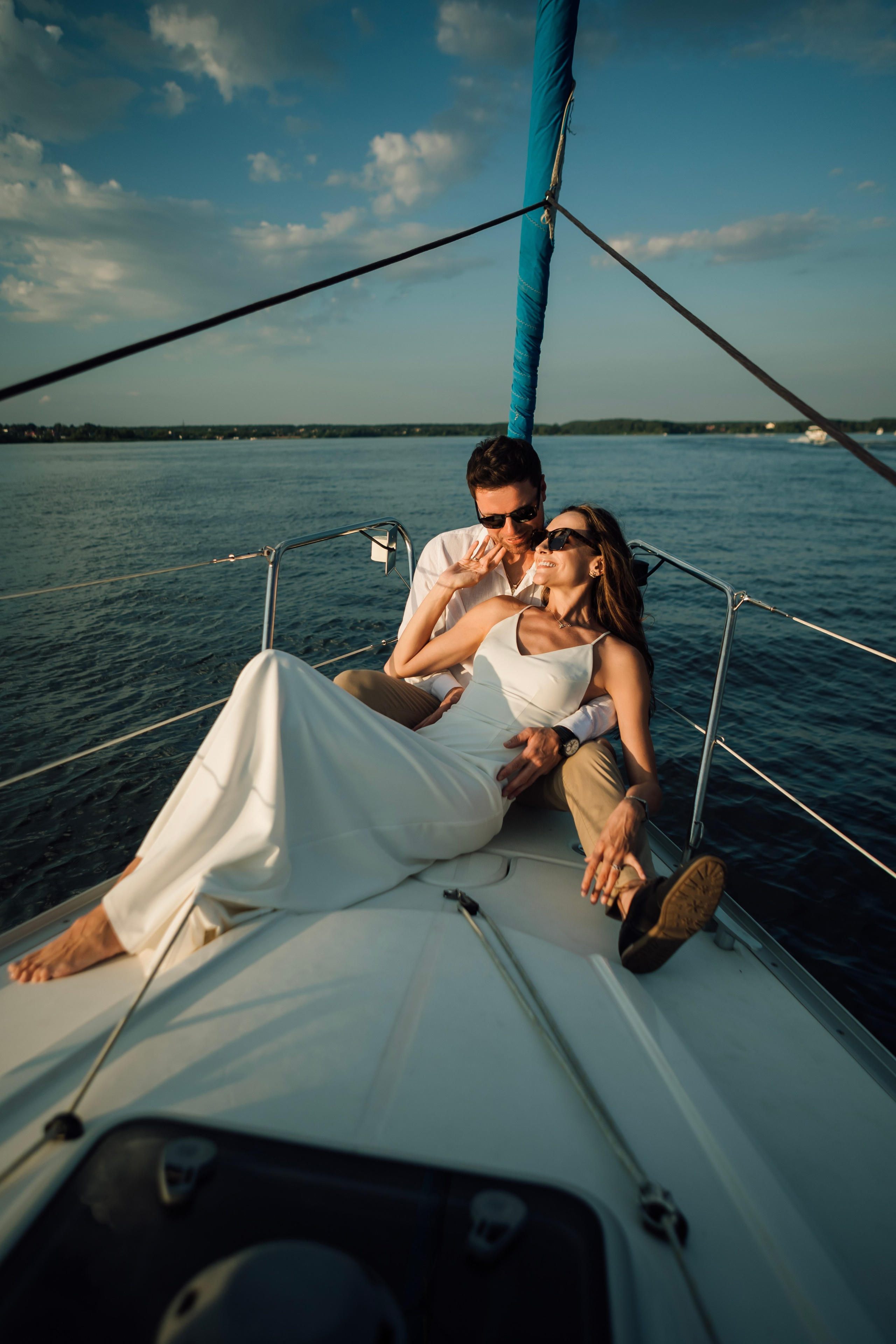 Марина и Сергей, свадьба на яхте. Свадебный и семейный фотограф в Москве Евгения Лисина